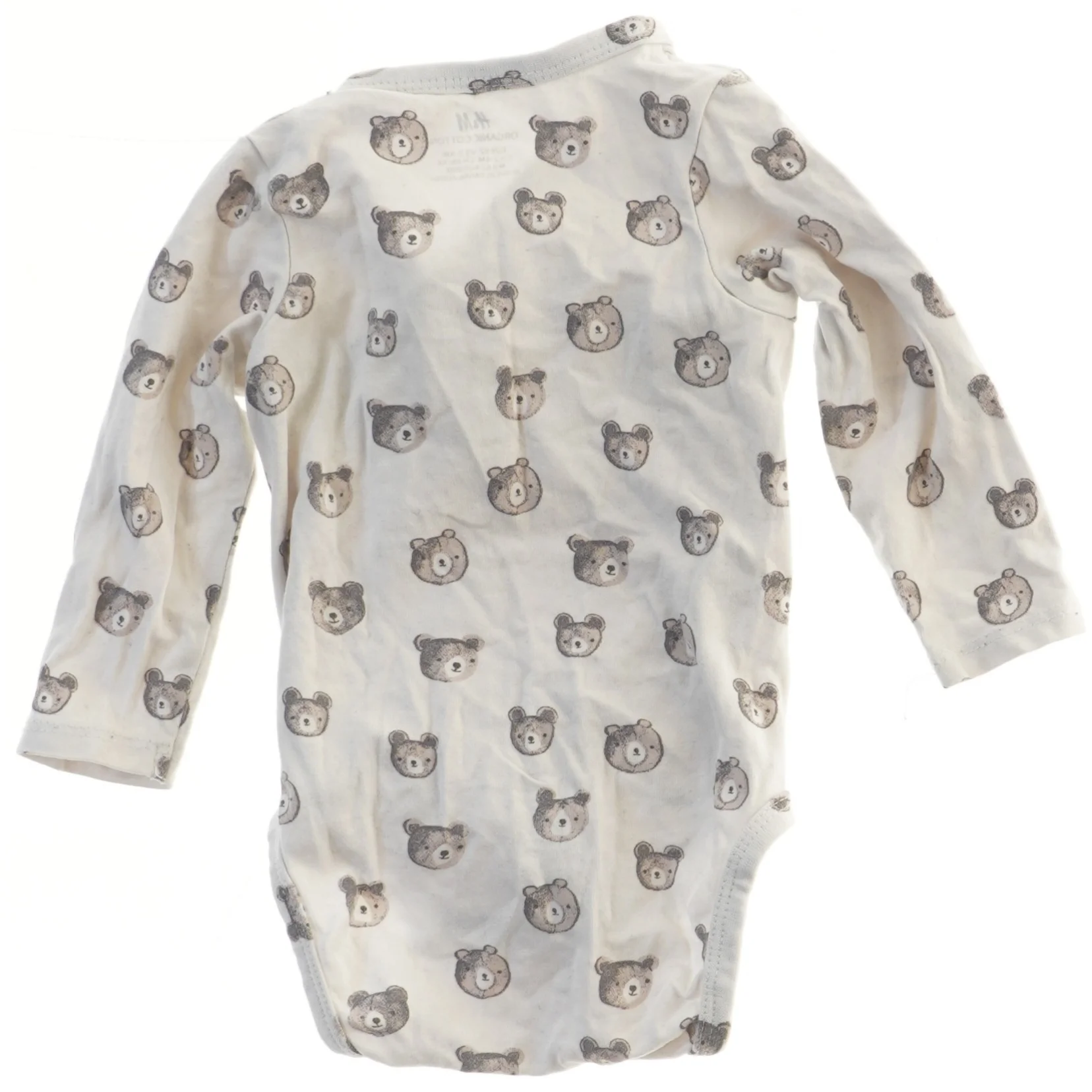Langærmet bodystocking med bamsemotiv fra H&M (str. 62)