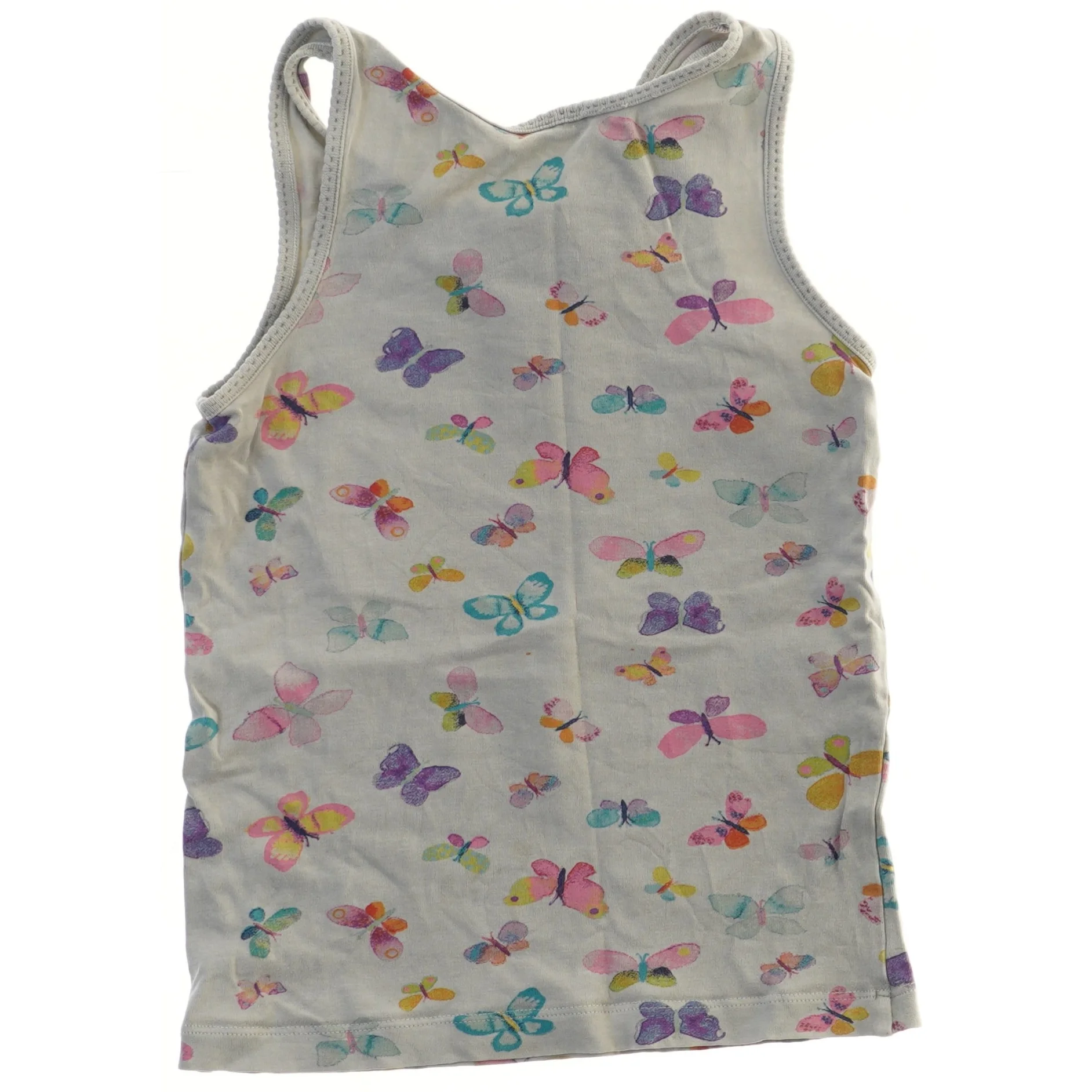 Sommerbluse med sommerfugleprint (str. 110)