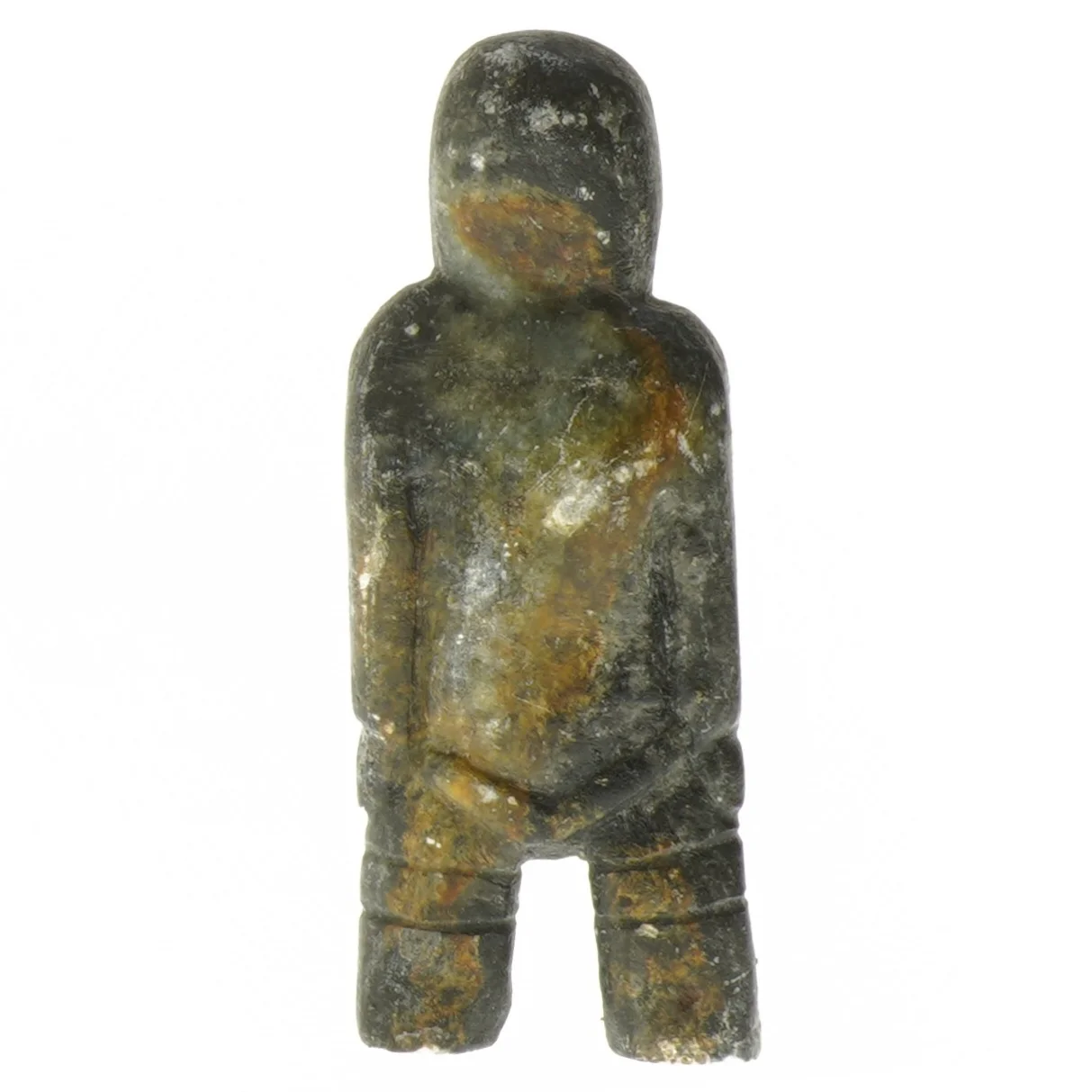 Grønlandsk fedtstensfigur - vintage kunsthåndværk (str. 6,5x16 cm)