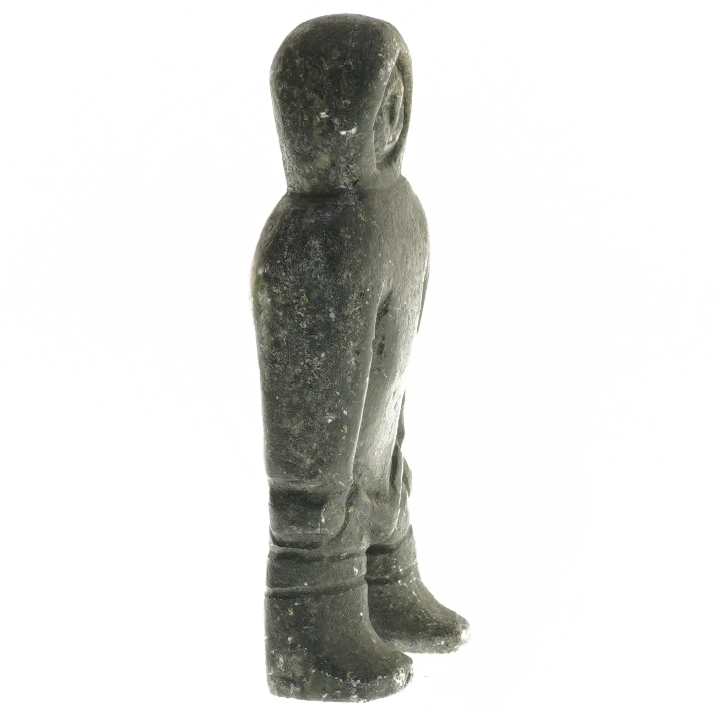 Grønlandsk fedtstensfigur - vintage kunsthåndværk (str. 6,5x16 cm)