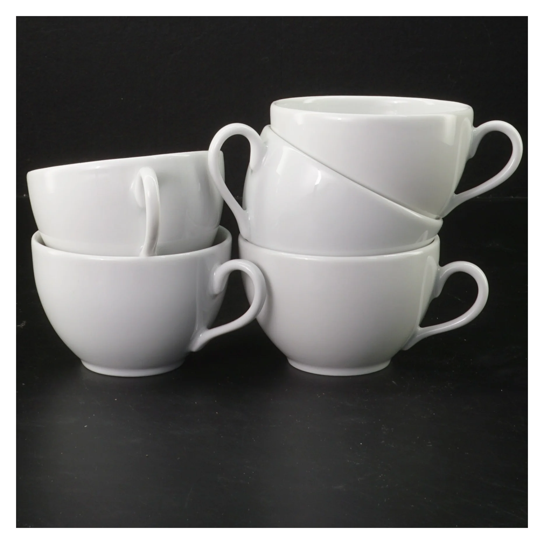 5 stk Pillivuyt Cecil kaffekopper (18 cl) UDEN underkopper.