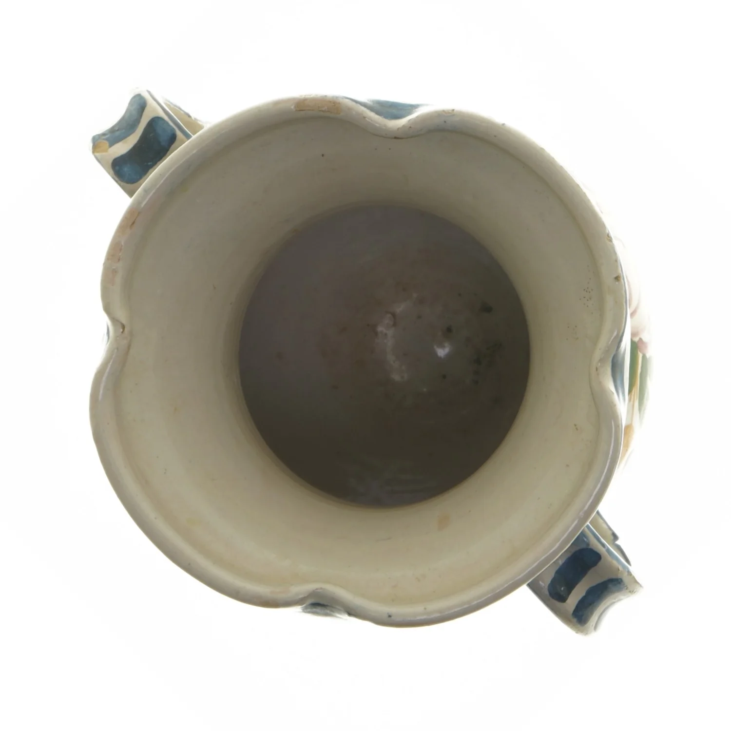 Vintage keramikvase med hanke – håndlavet (str. Ø 11,5x18 cm)