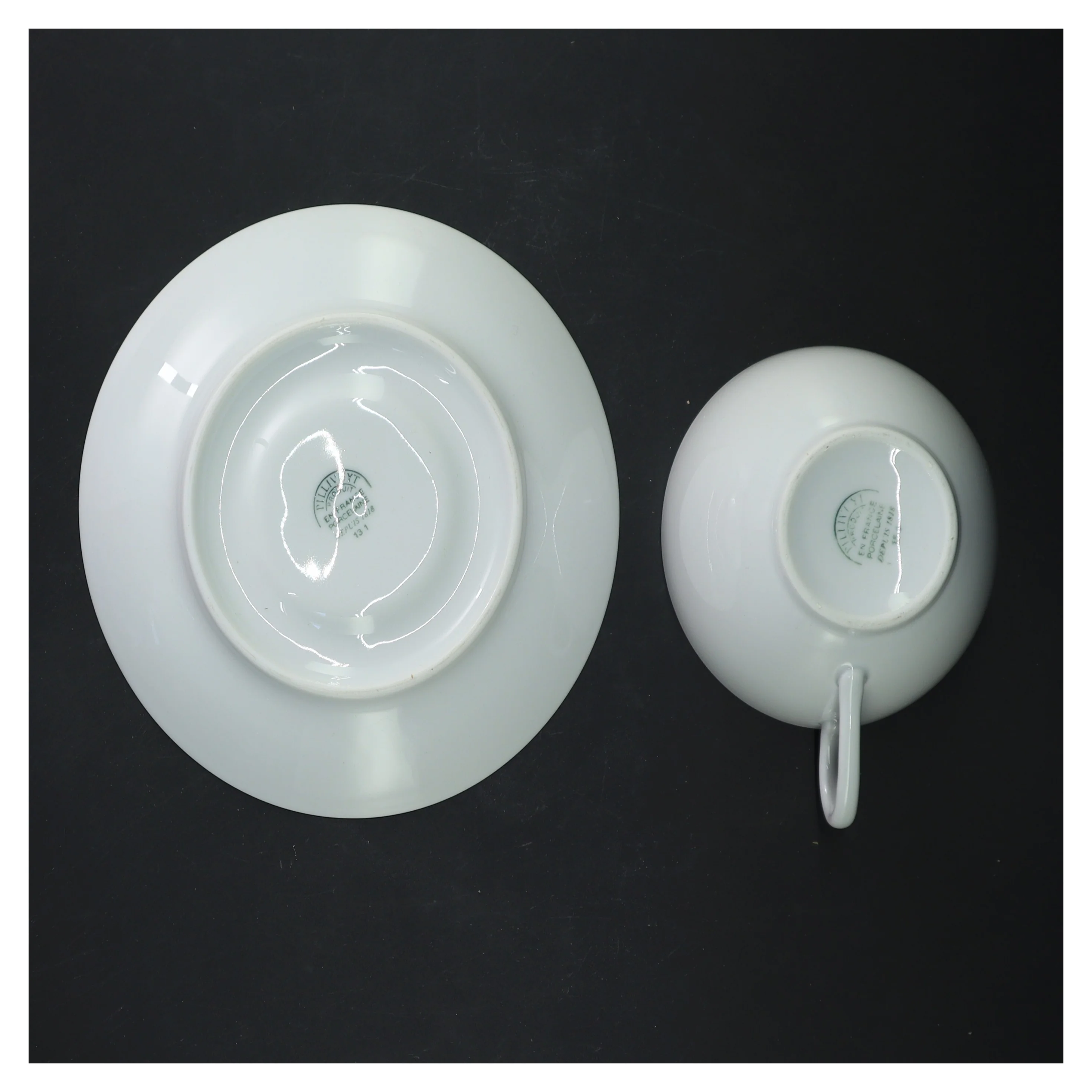 6 stk. Pillivuyt Cecil tekopper 29cl med underkopper