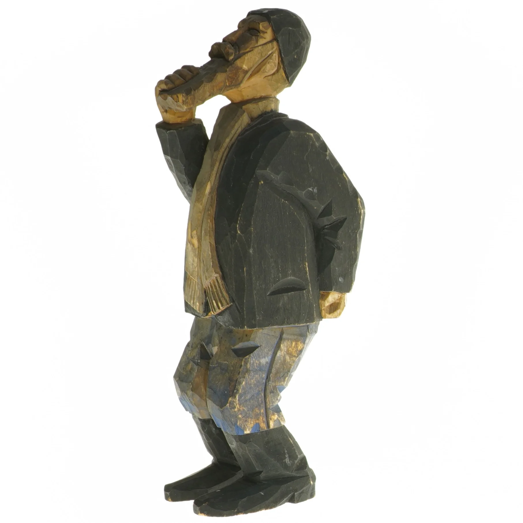 Træfigur af mand (str. 21,5 cm)