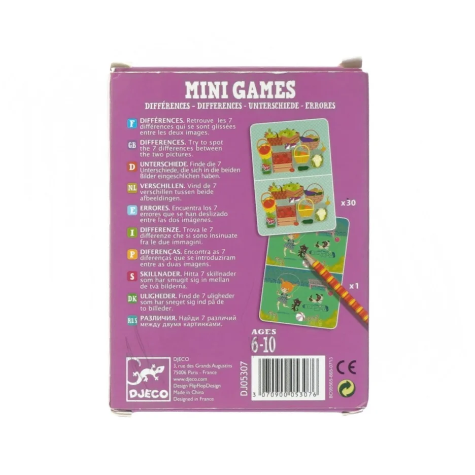 Mini spil fra Djeco (str. 15 x 11 cm)