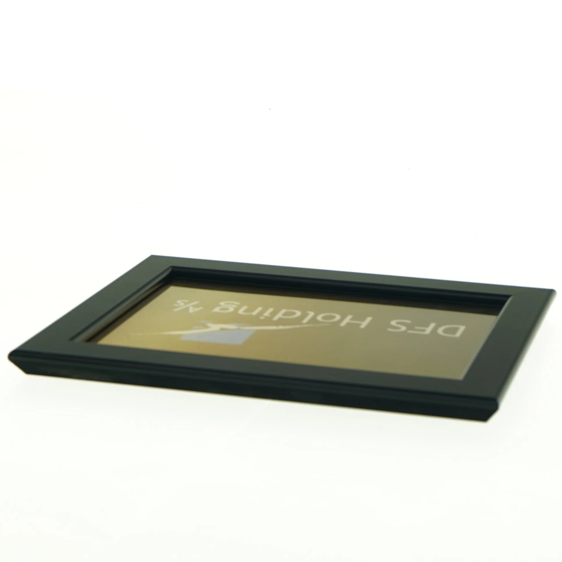 Sort ramme med glas (str. 13 x 18 cm)