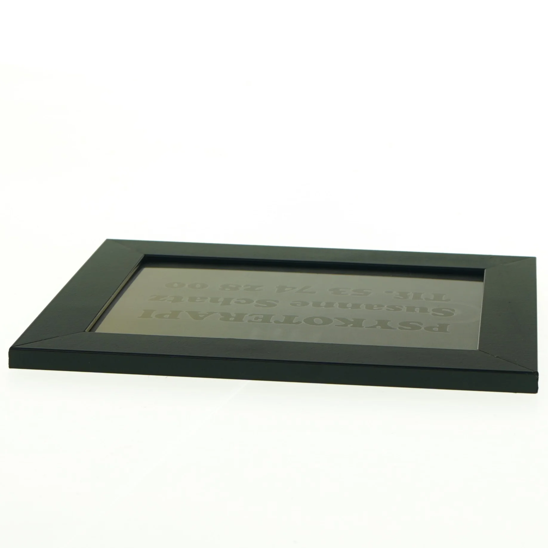 Sort billedramme med tekst (str. 13 x 18 cm)