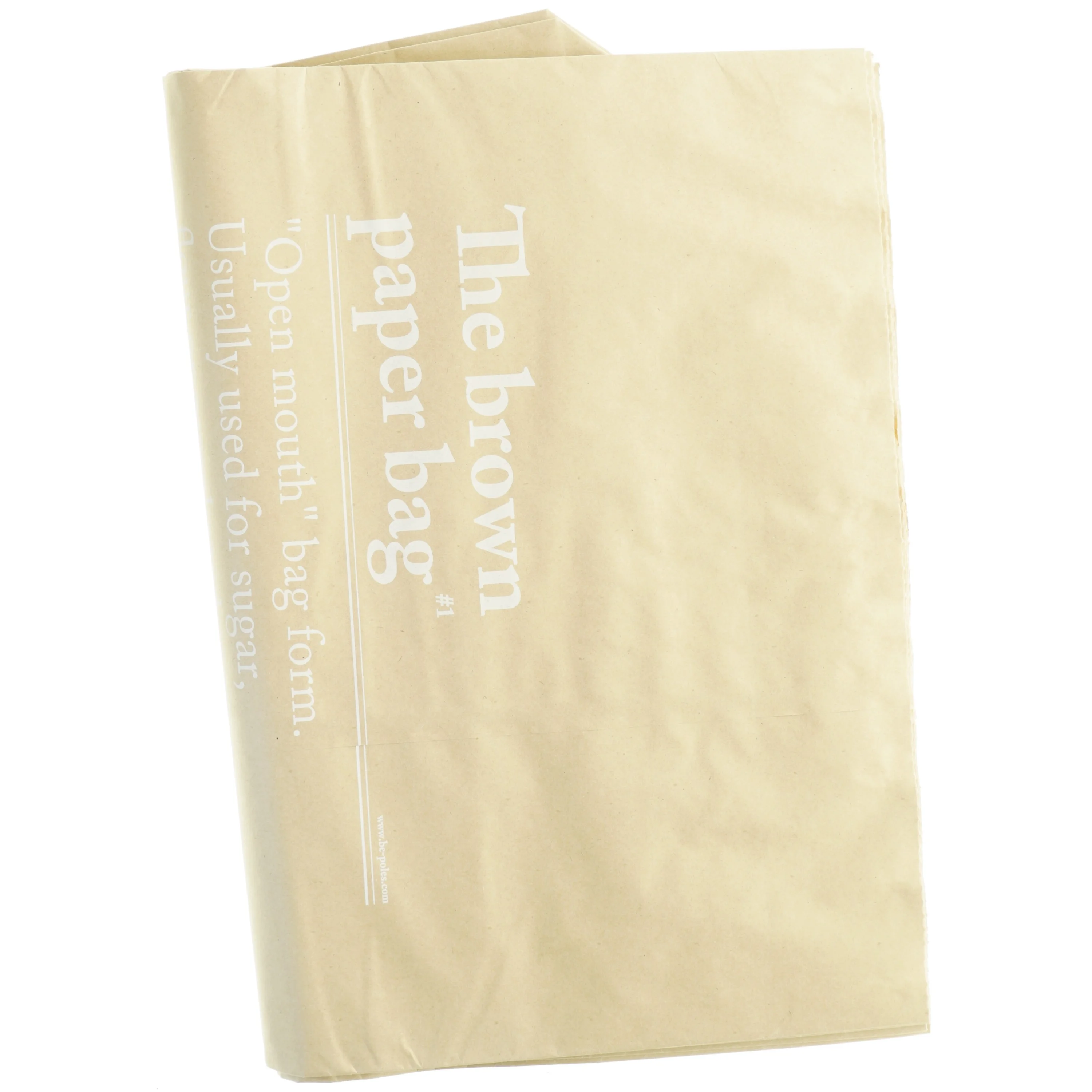 Brunt papirindkøbspose/vasketøjspose (str. 50 x 70 cm)