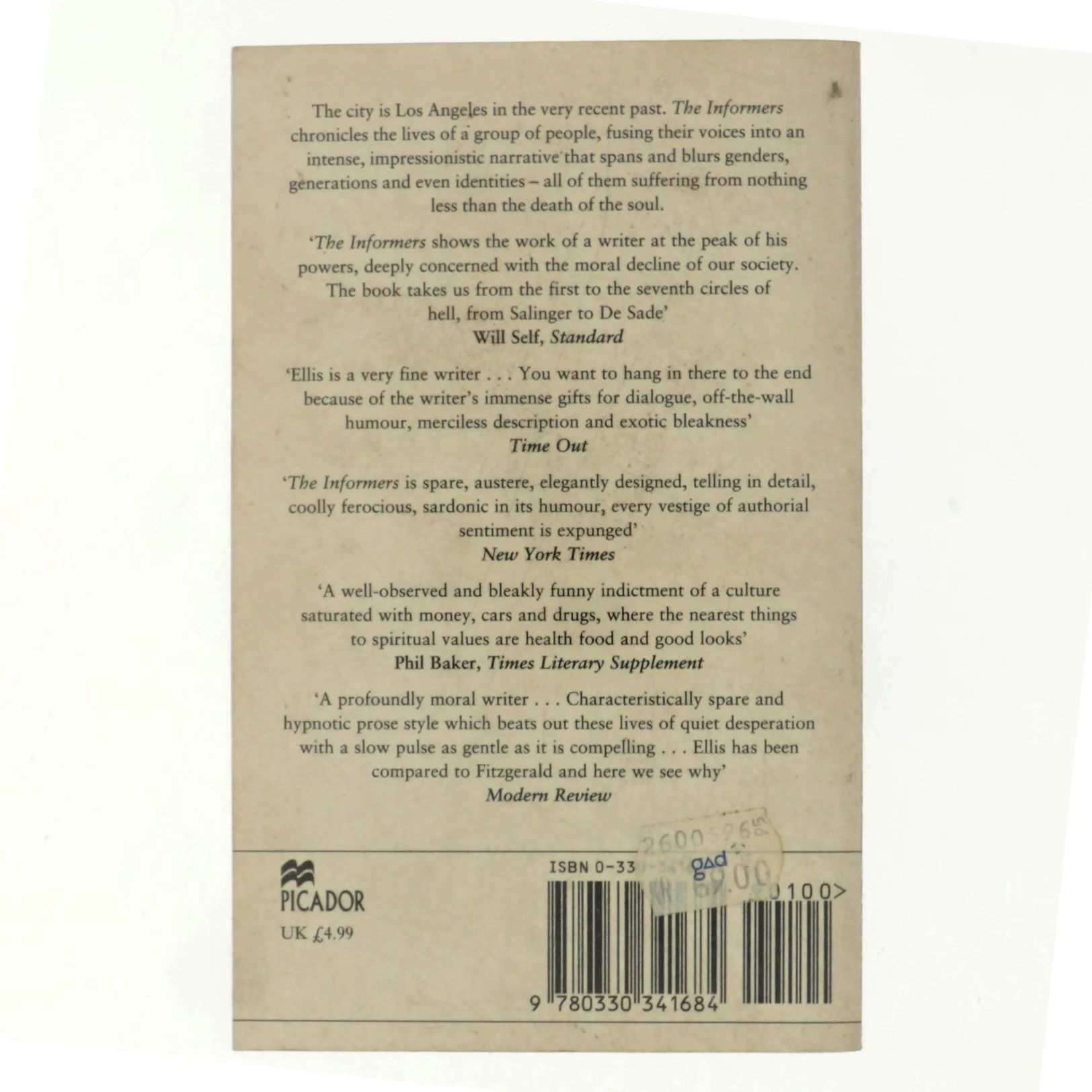 The informers af Bret Easton Ellis (Bog)