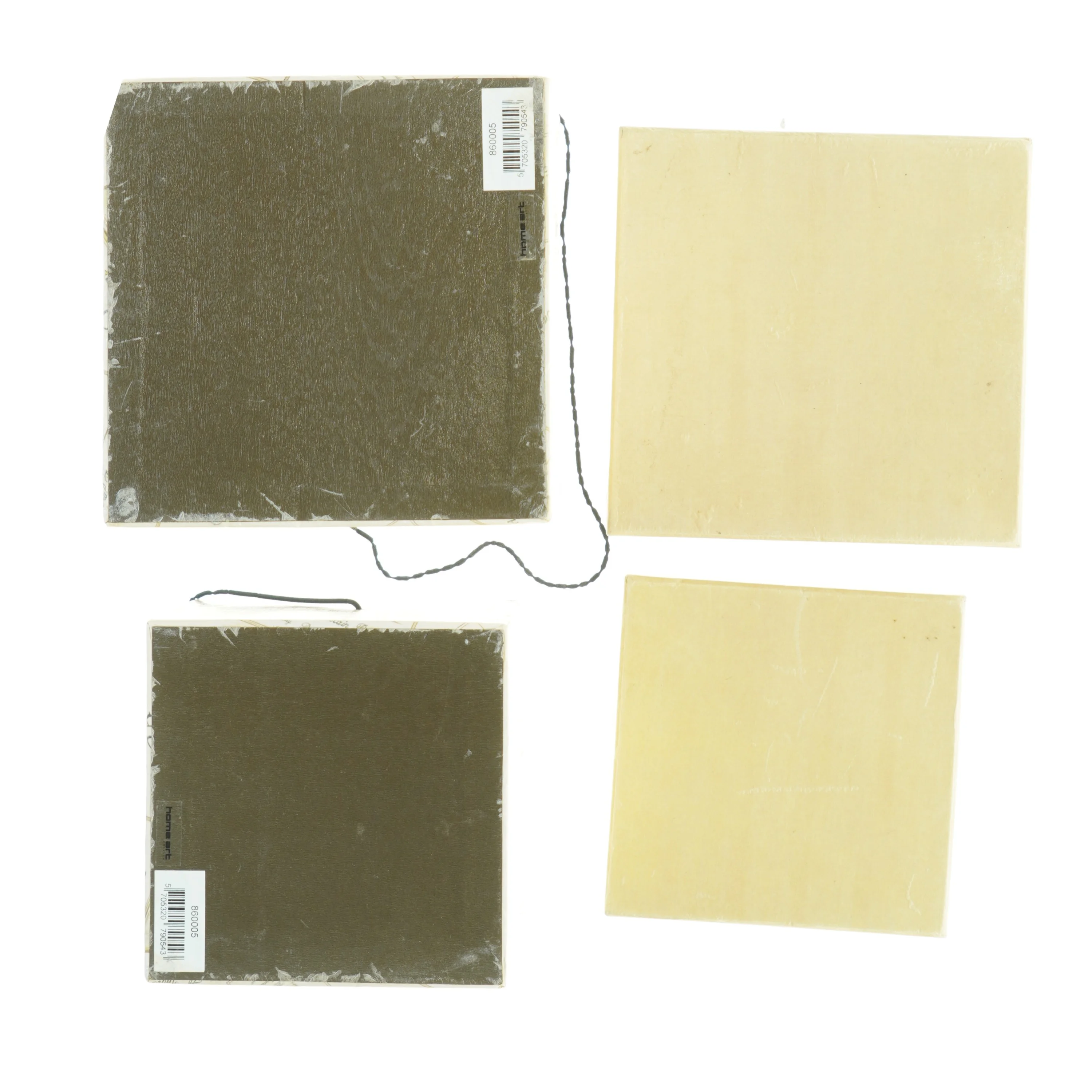 Opbevaringskasser i træ fra Home Art (str. 14,5 x 14,5 x 14 cm og 18 x 18 x 17 cm)