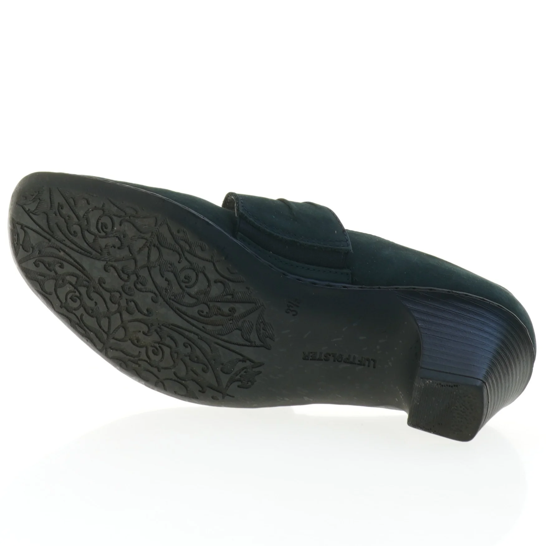 Grønne damepumps med rem (str. 3,5)