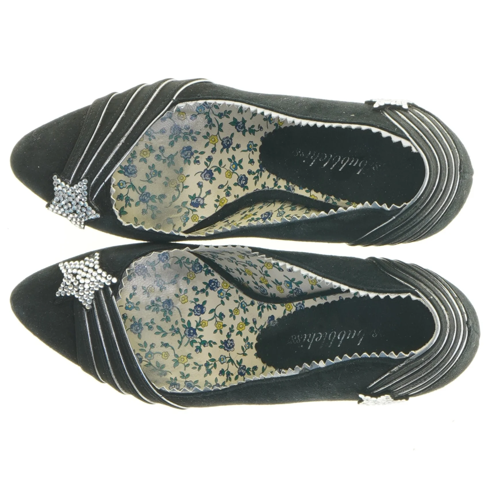 Sorte højhælede sko med dekoration (str. 36)