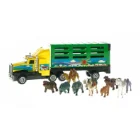Lastbil med transporter til dyr