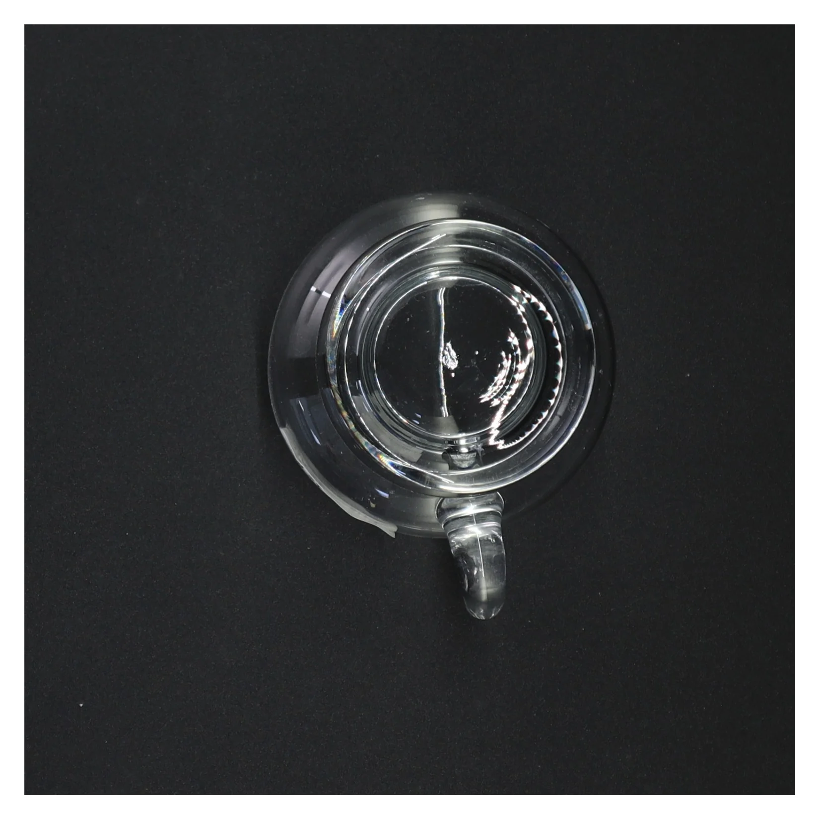 Gennemsigtig glaskrus (str. 7 x 8 cm)