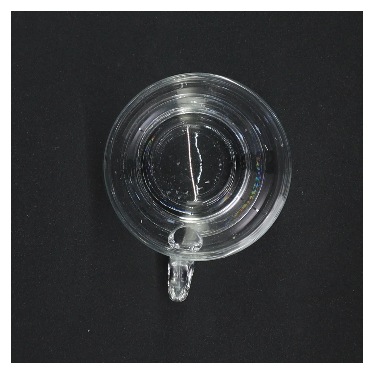 Gennemsigtig glaskrus (str. 7 x 8 cm)