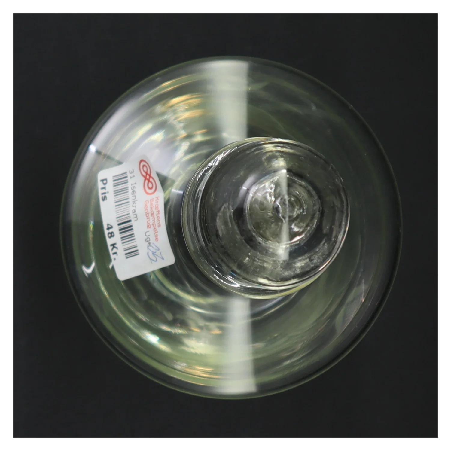 Dekanteringskaraffel med guldkant (str. 32 x 12 cm)