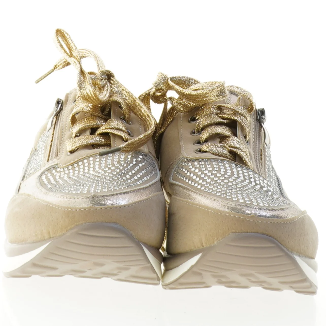 Gyldne sneakers med glitter (str. 38)