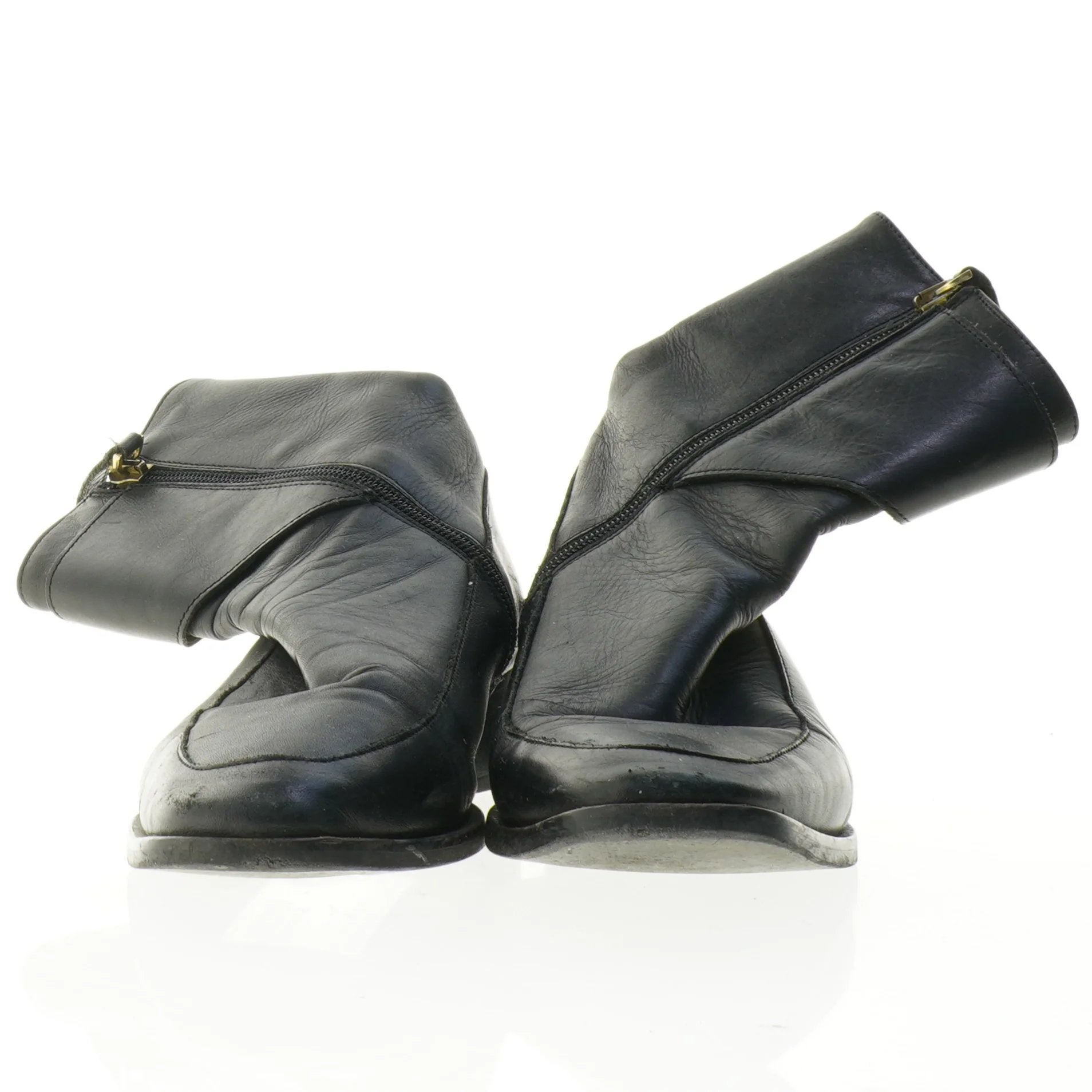 Sorte læderstøvler (str. 36)