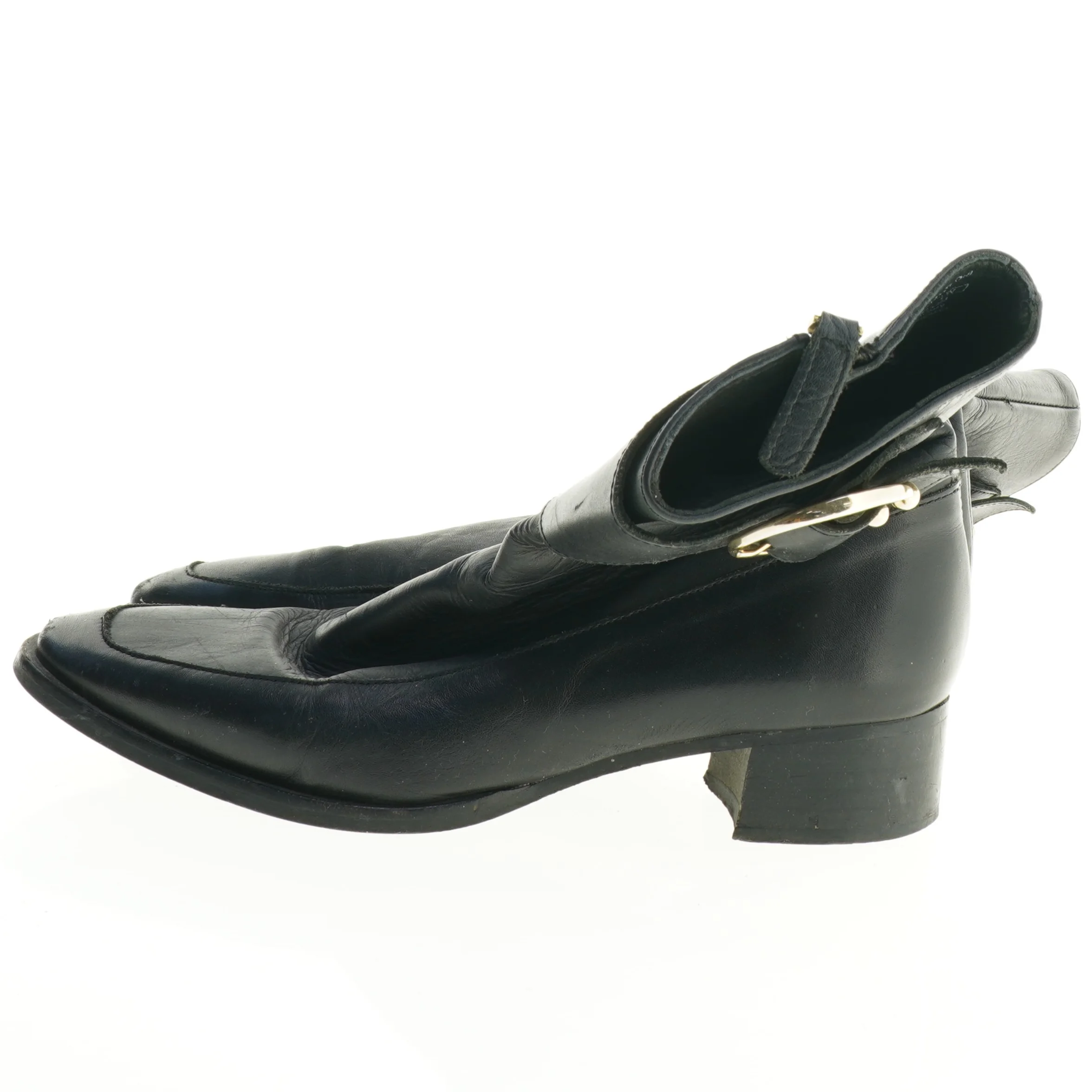 Sorte læderstøvler (str. 36)