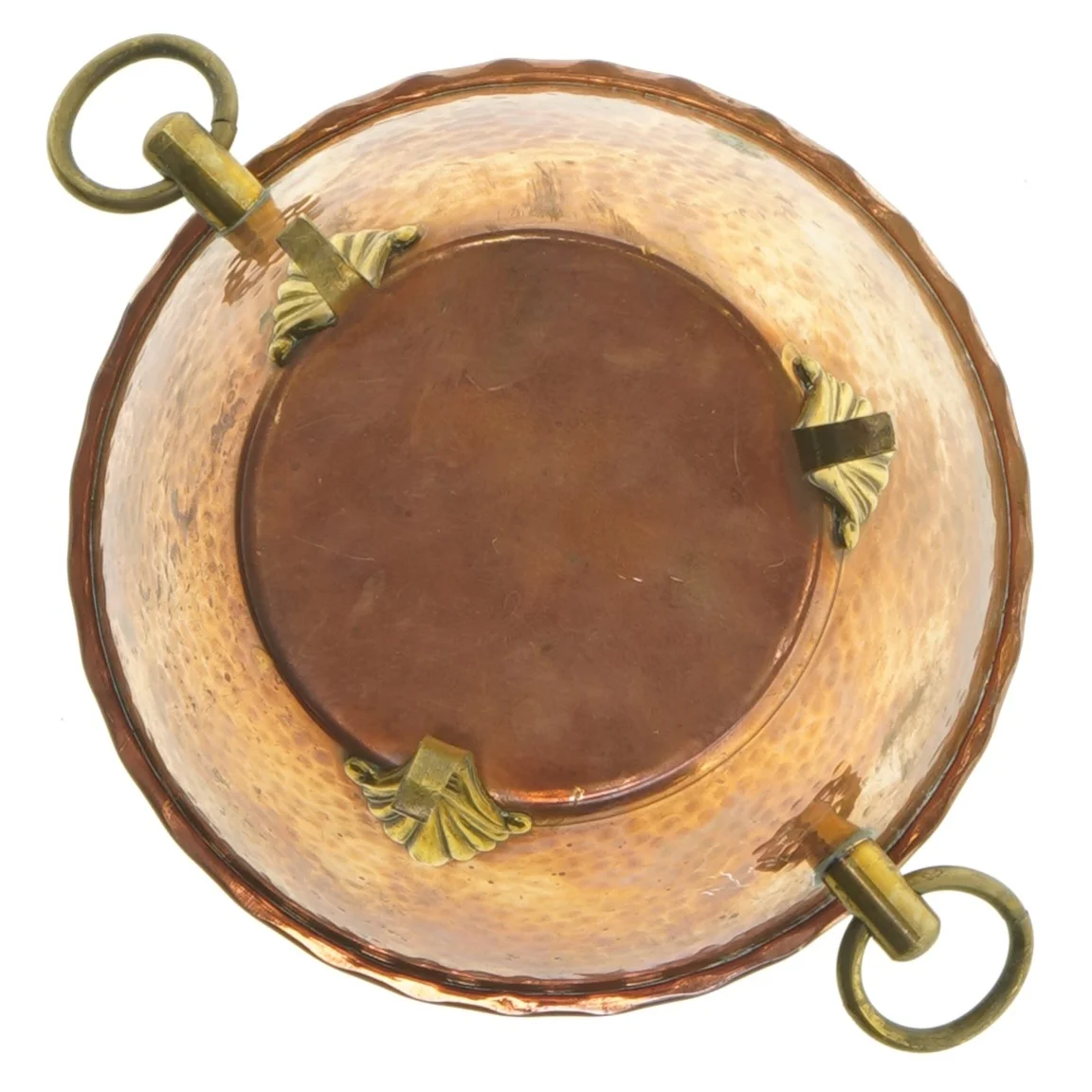 Vintage kobberkar med håndtag (str. 14 x 9 cm)