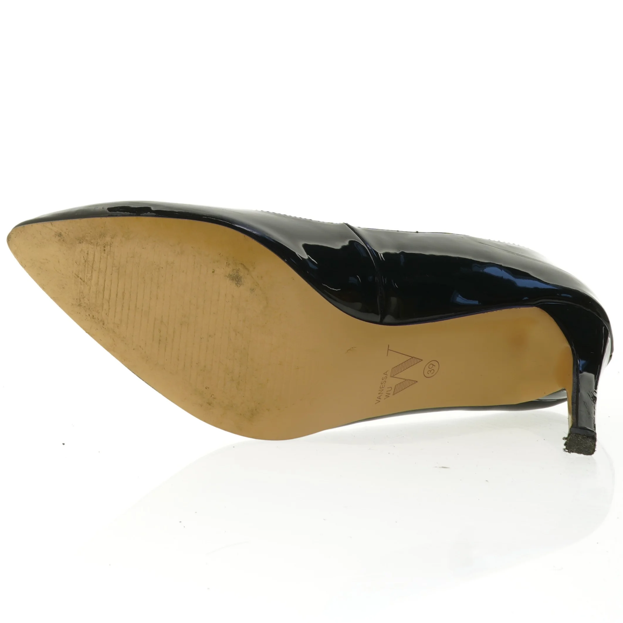 Sorte lakpumps fra Vanessa (str. 39)