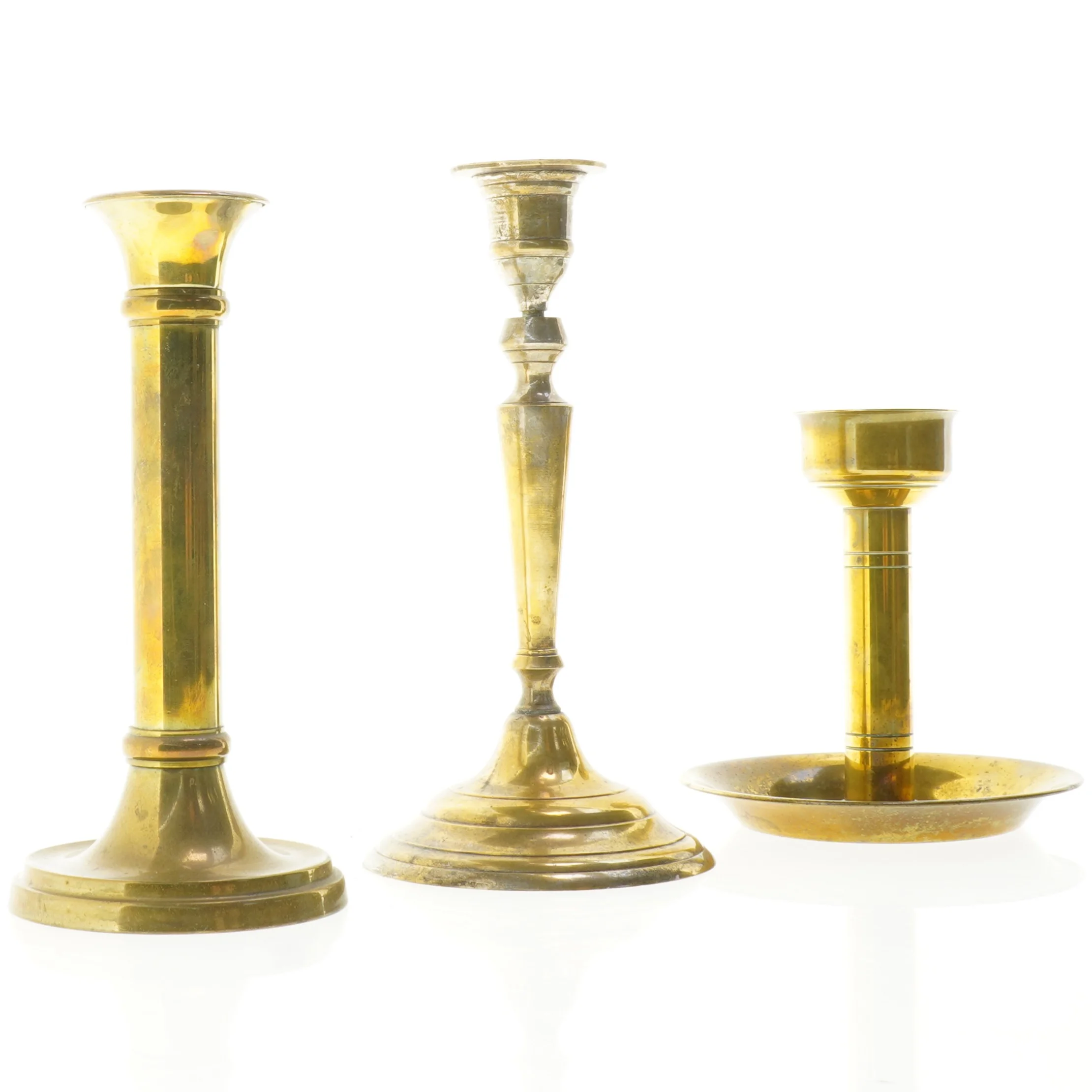 Messing lysestager (str. 15 cm til 24 cm)