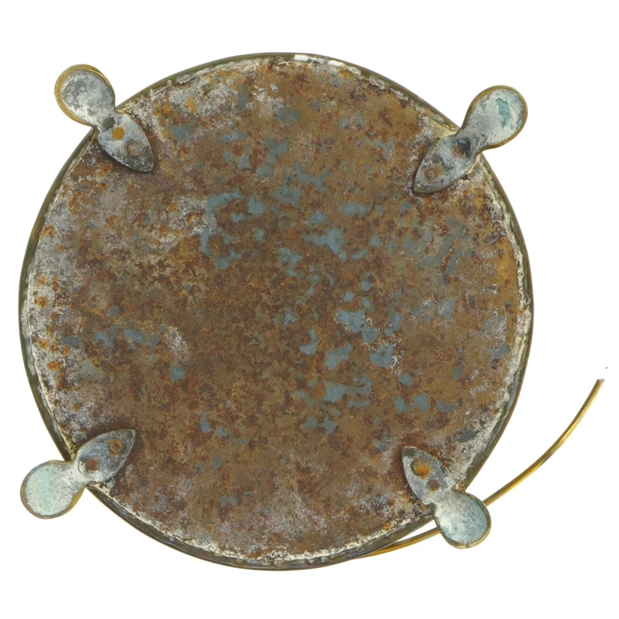 Gammel messing beholder (str. 14 x 10 cm)