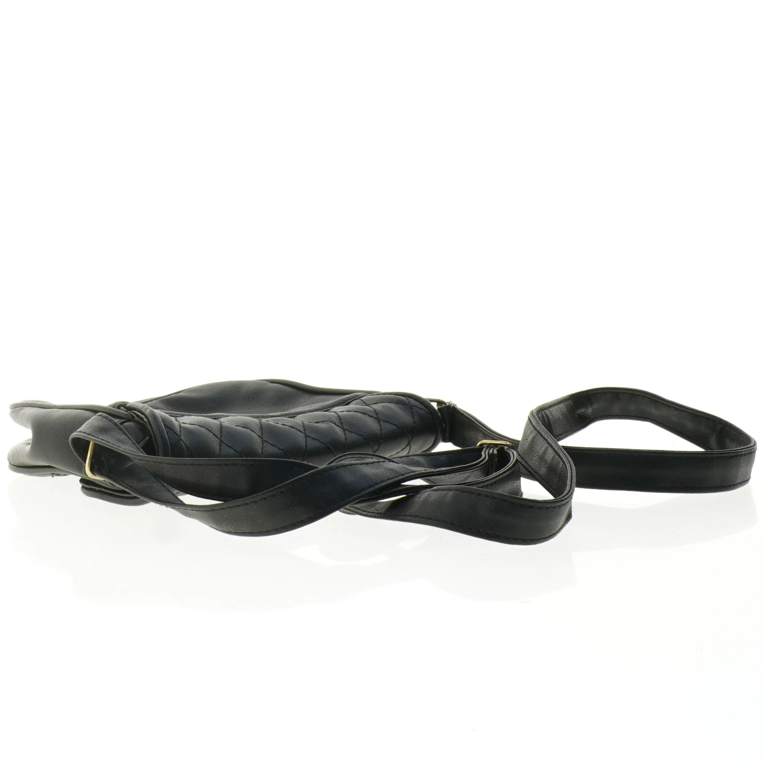 Sort quiltet skuldertaske (str. 21 x 16 cm)