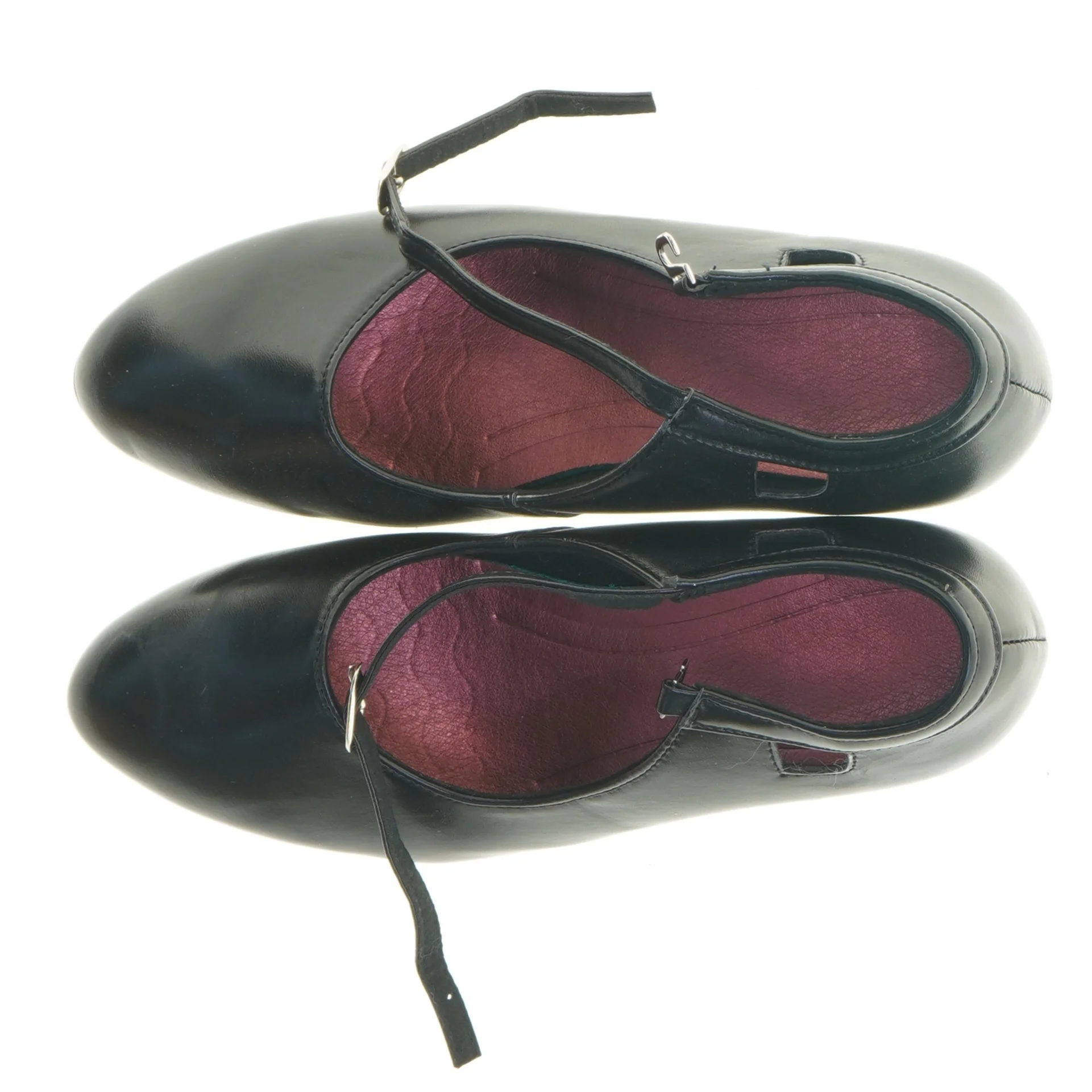 Sorte dame mary jane sko med hæl (str. 38)