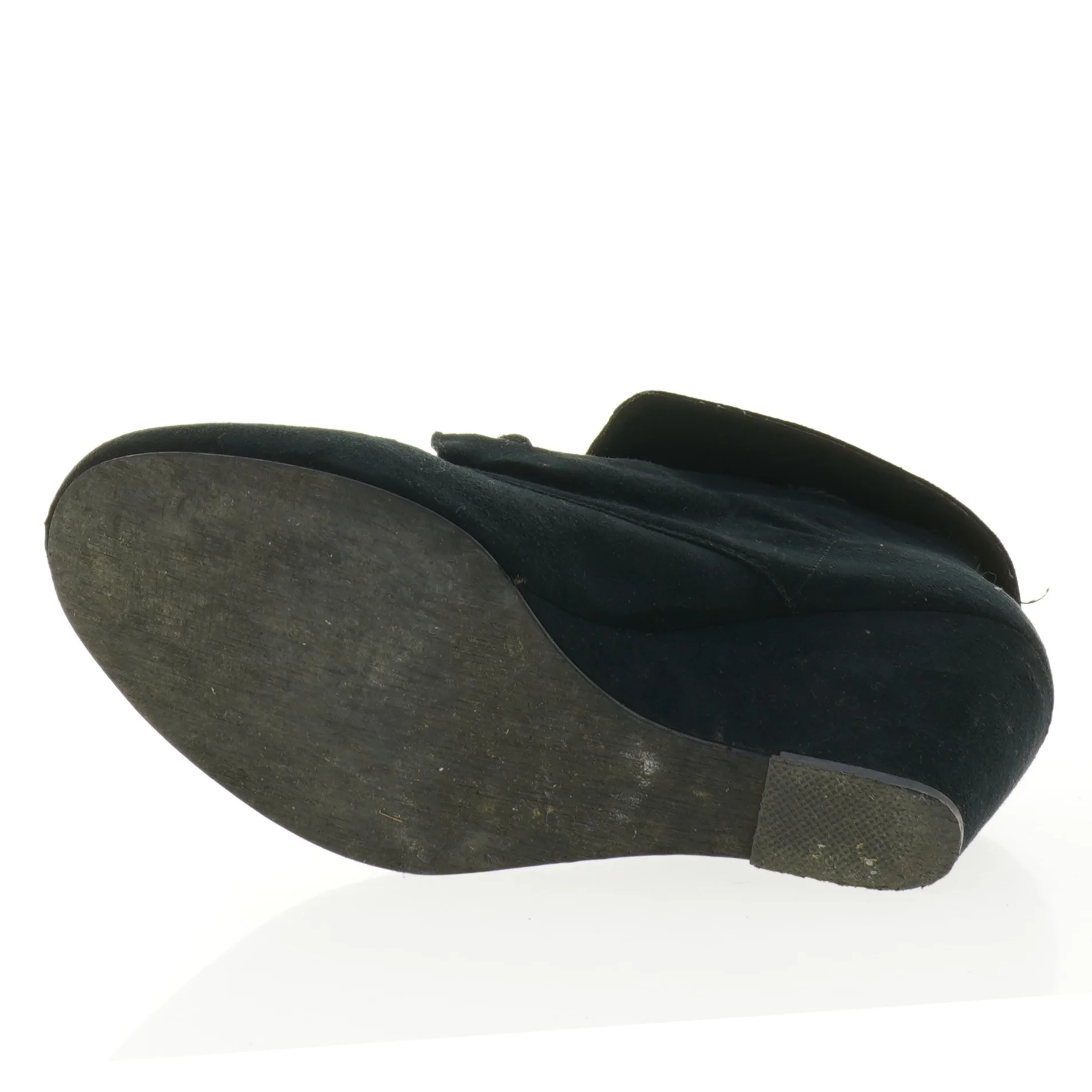 Sort ankelstøvle med kilehæl (str. 41)