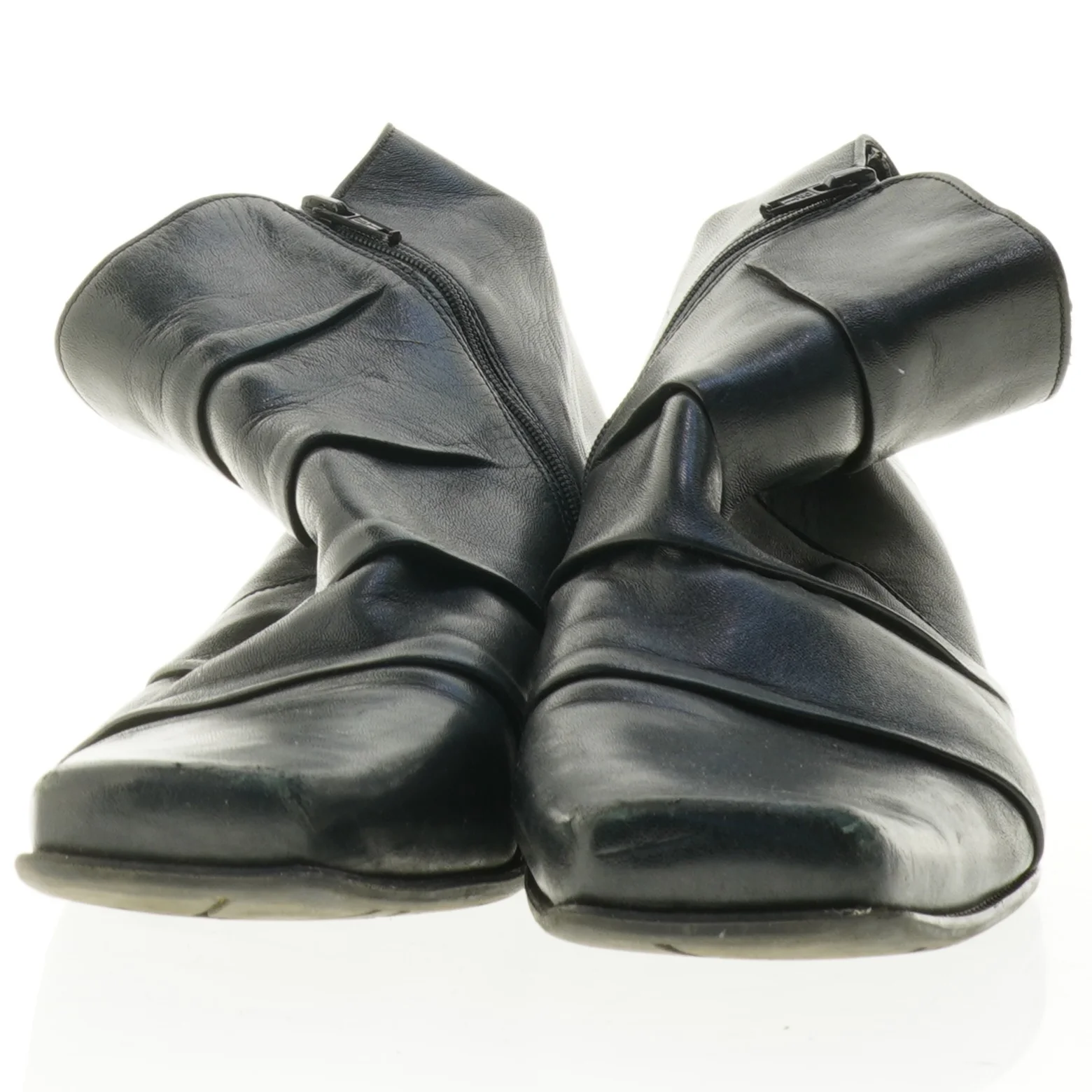 Sorte ankelstøvler i læder (str. 9)