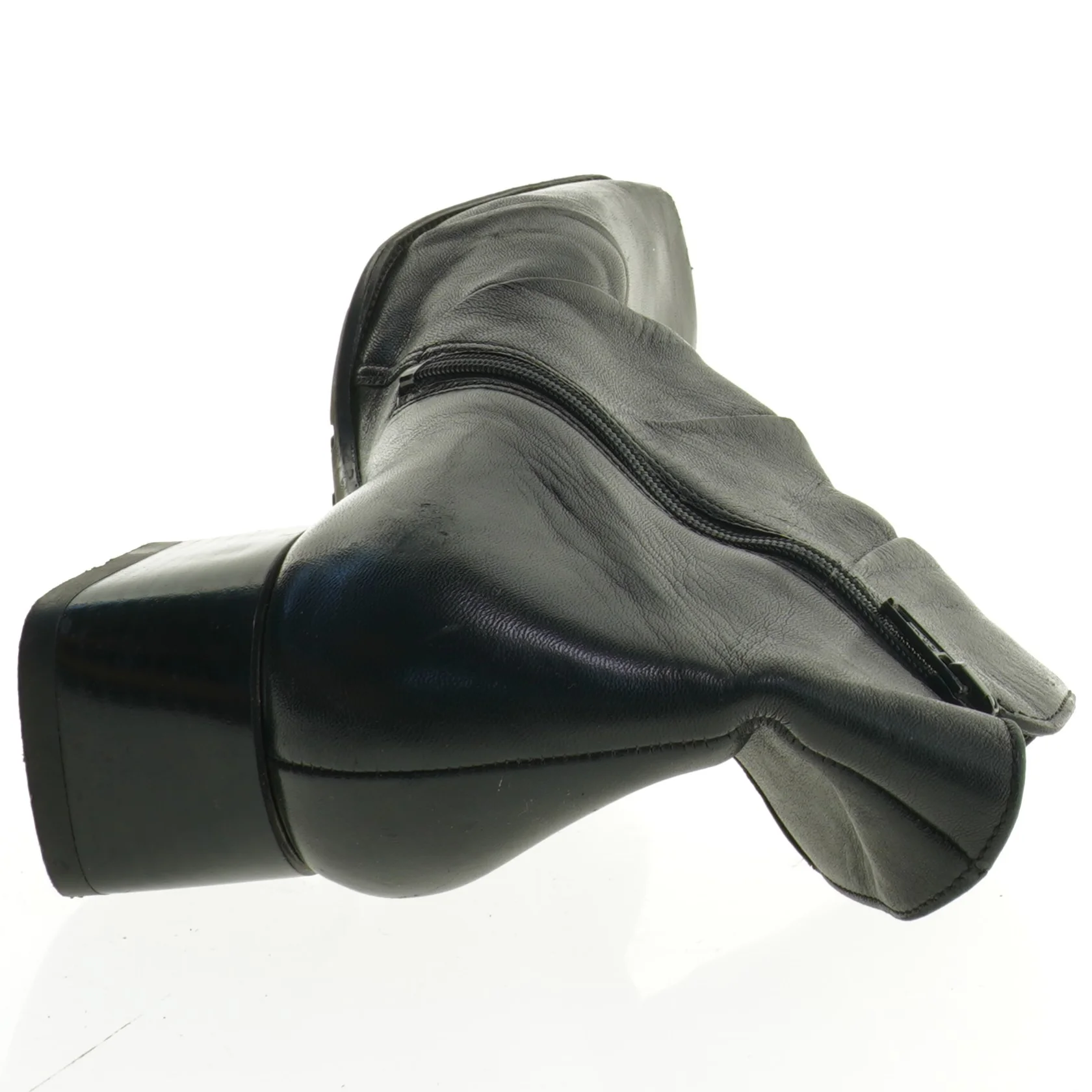 Sorte ankelstøvler i læder (str. 9)