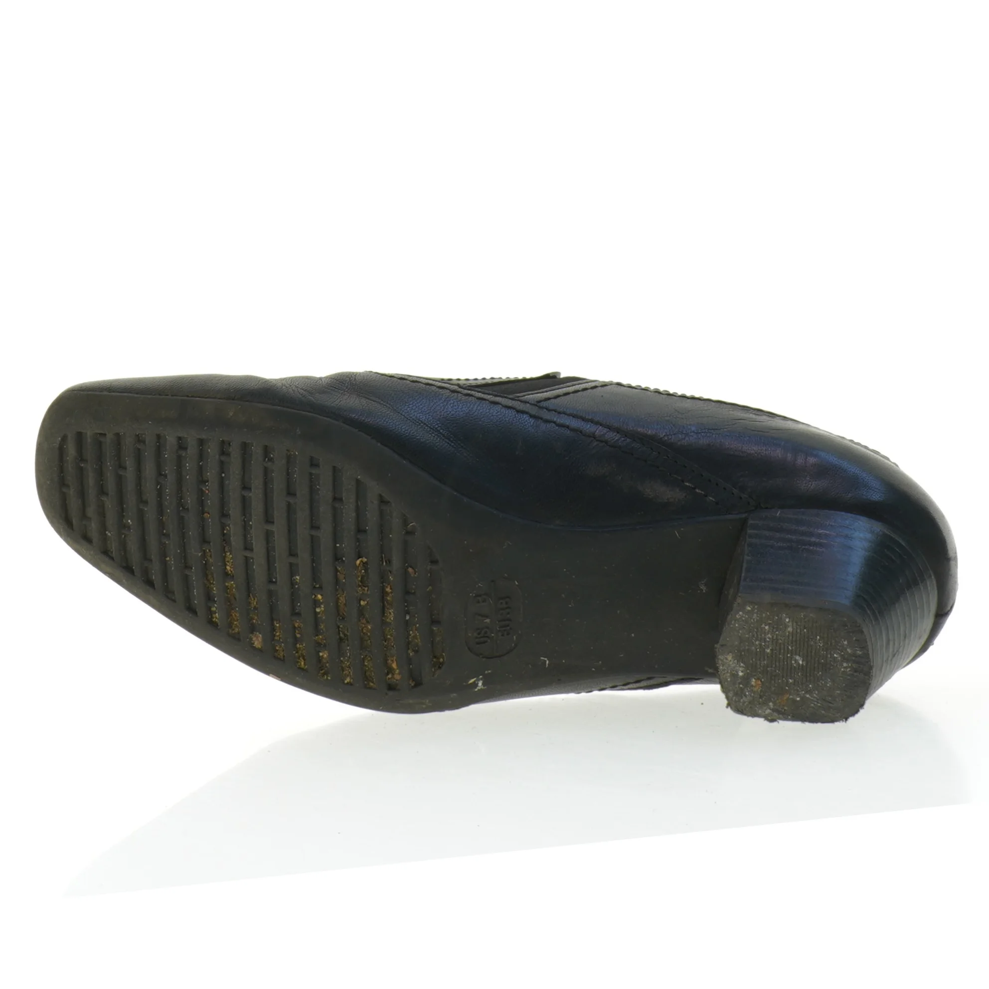 Sorte lædersko til kvinder (str. 38)