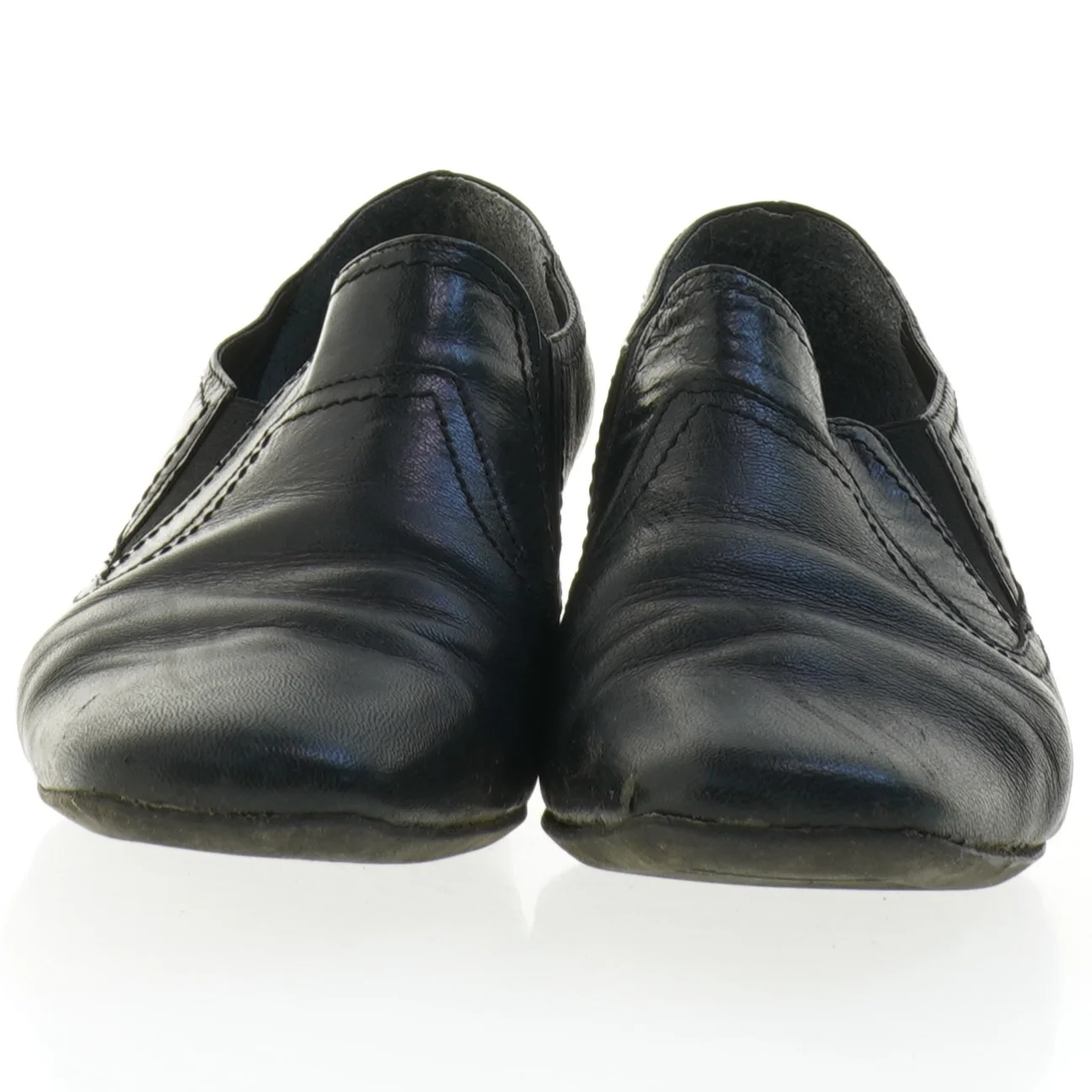 Sorte lædersko til kvinder (str. 38)