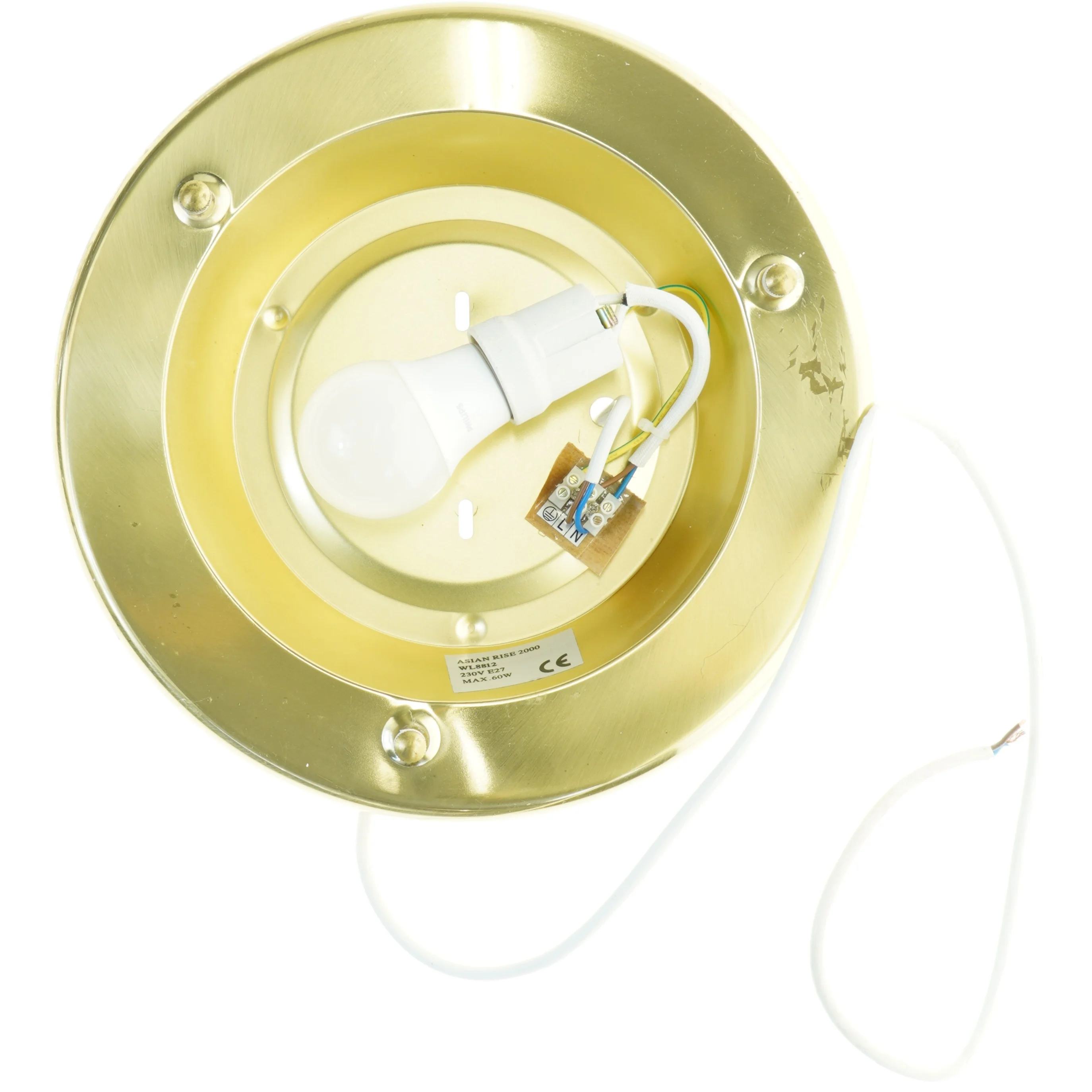 Messing loftlampe (str. 31 x 31 cm)