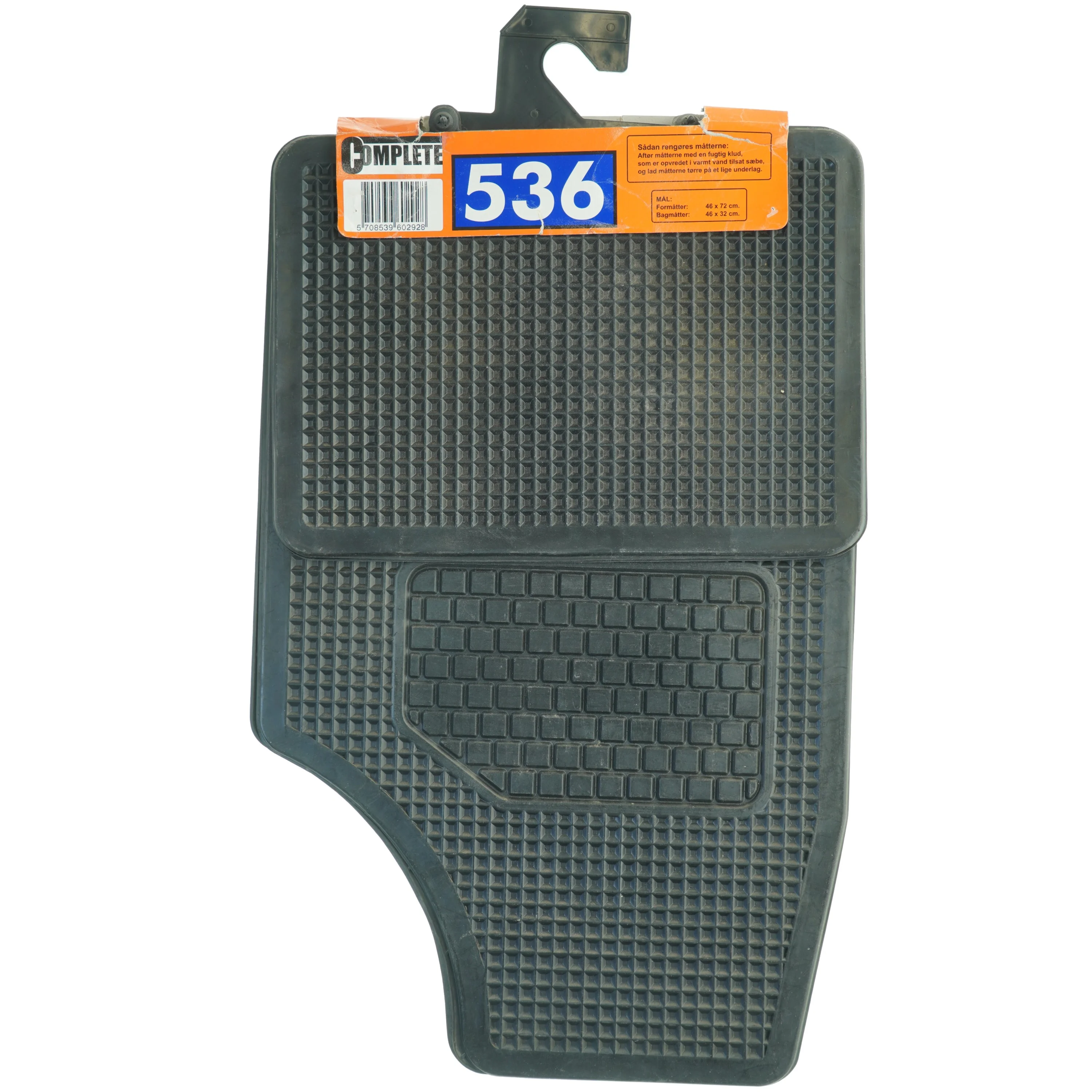 Gummimåttesæt til bil fra Complete (str. 46 x 72 cm og 46 x 32 cm)