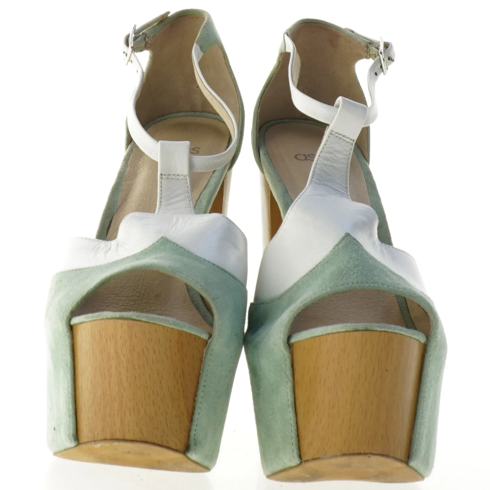 Grønne og hvide plateau-hælsko fra Asos (str. 8)