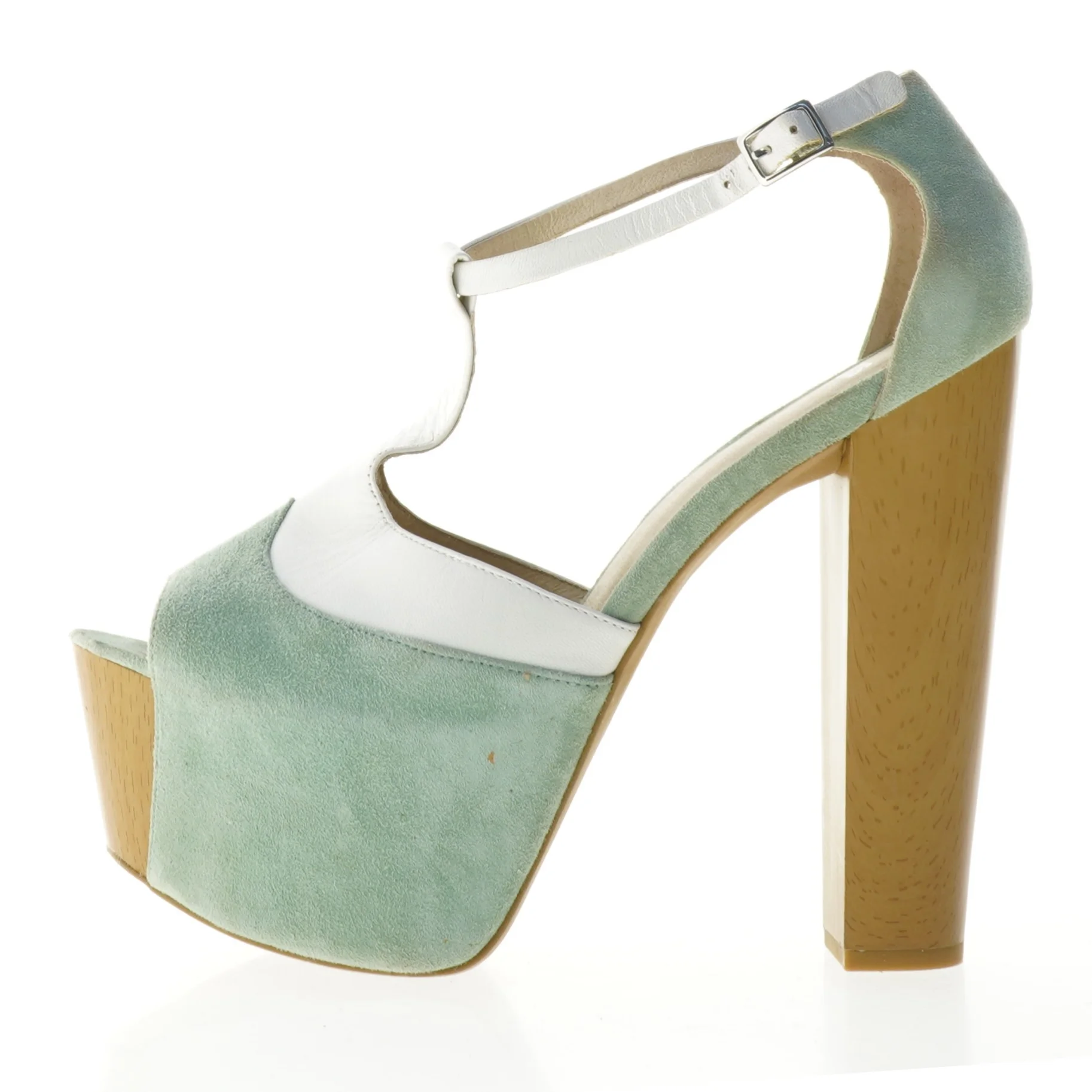 Grønne og hvide plateau-hælsko fra Asos (str. 8)