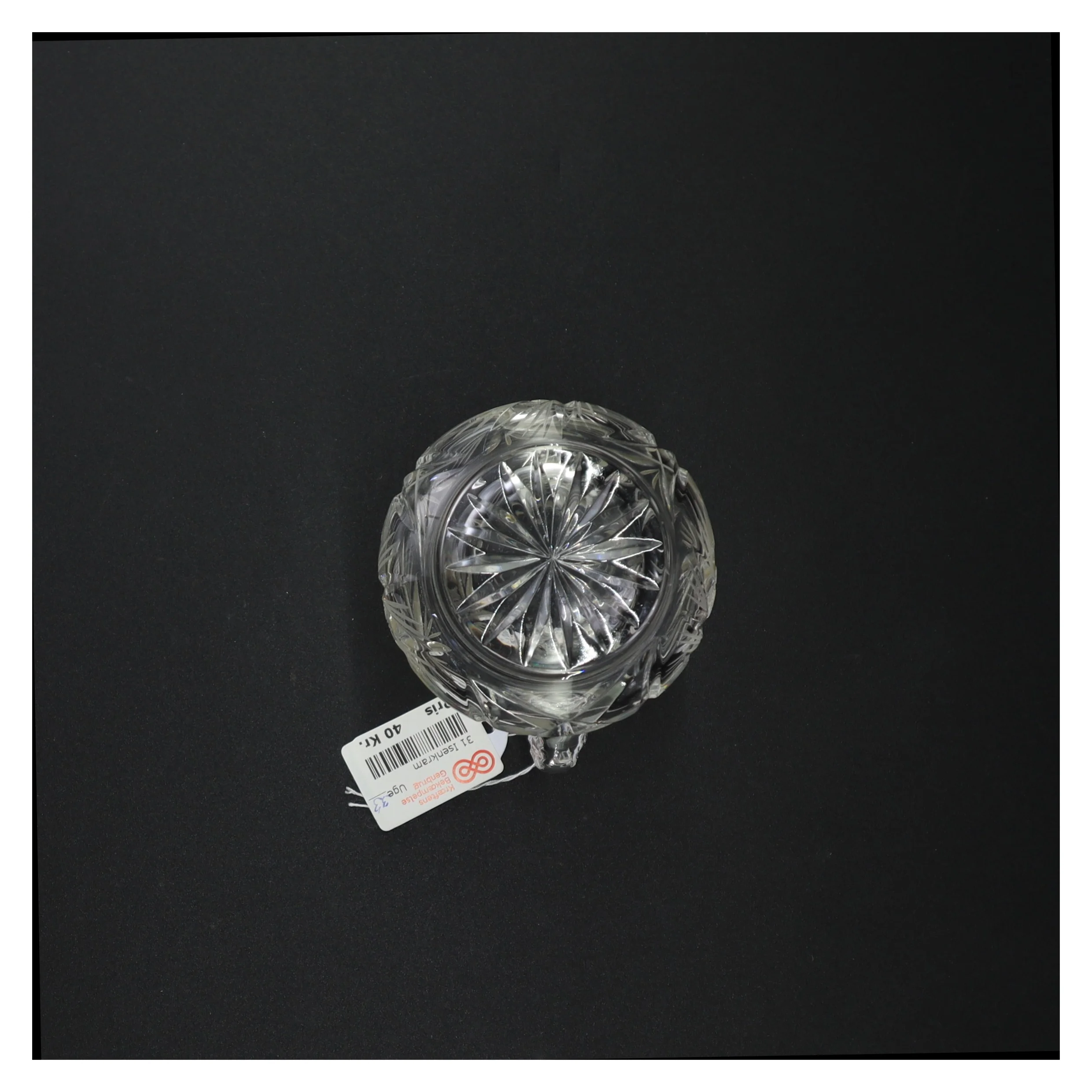 Krystalglas kande (str. 12 x 9 cm)