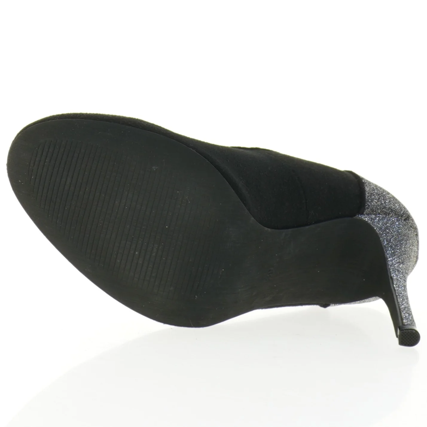 Sorte højhælede sko med glimmerspids fra B&CO (str. 39)