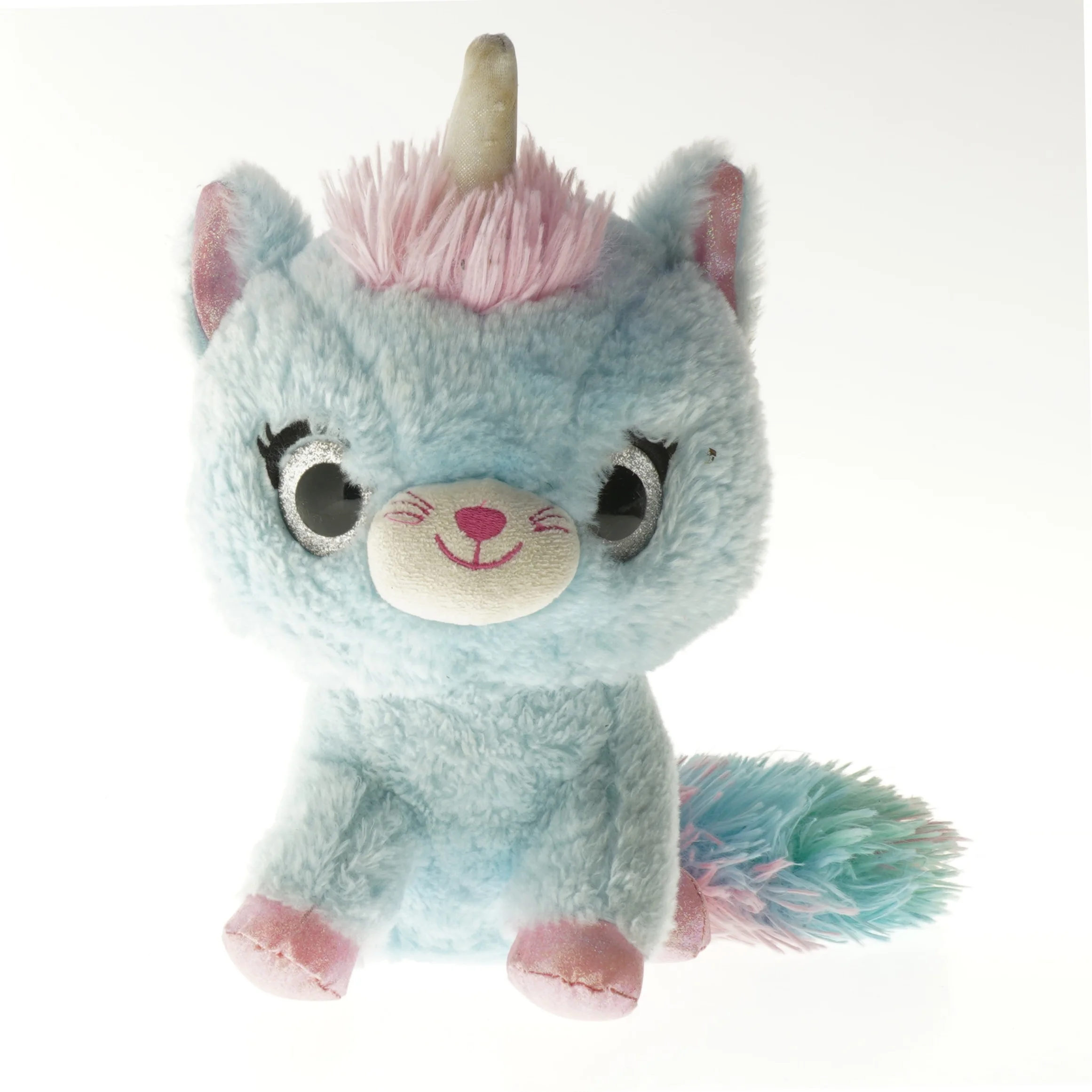 Blød enhjørning bamse (str. 32 cm)