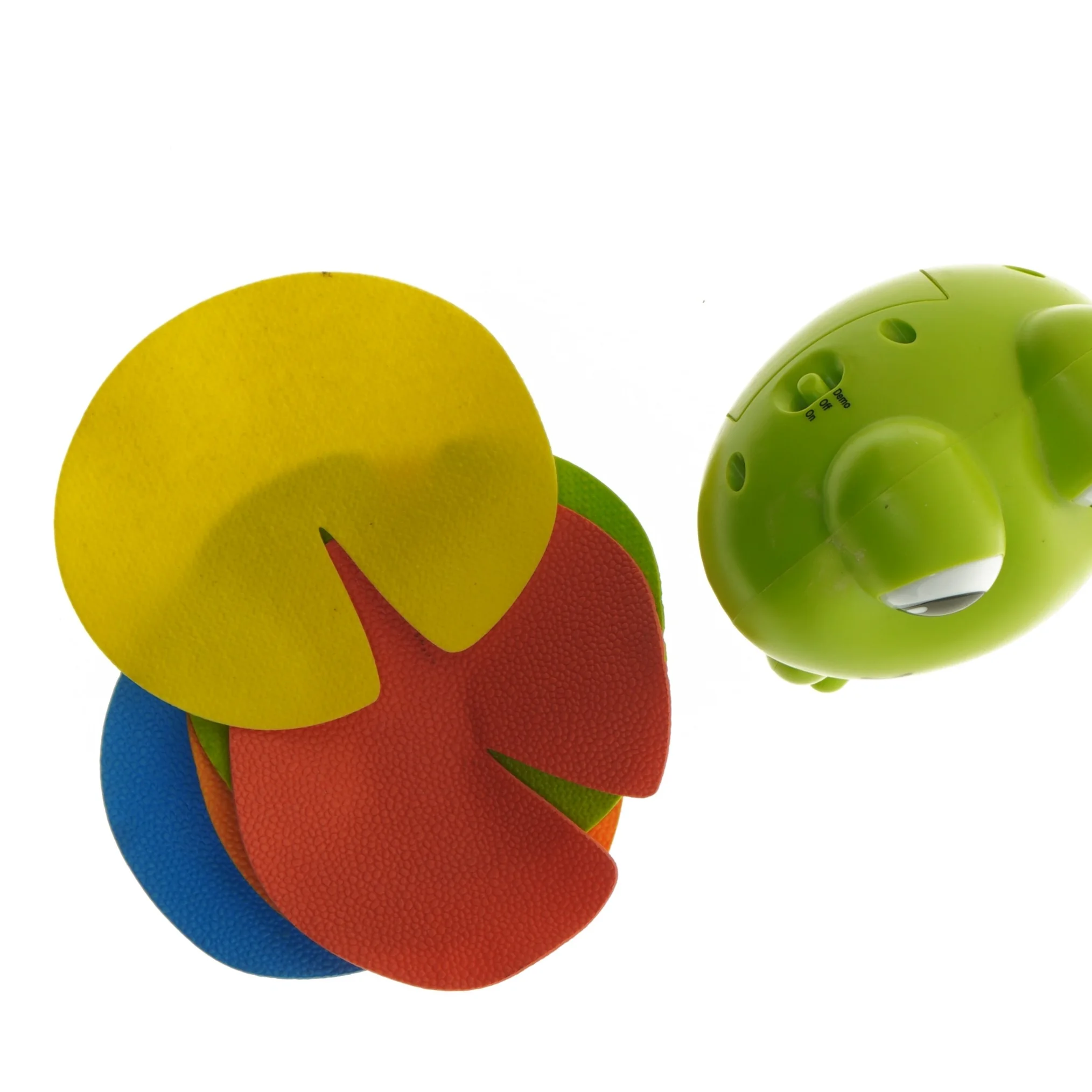 Frø legetøj med farverige blade (str. 13,5 cm)