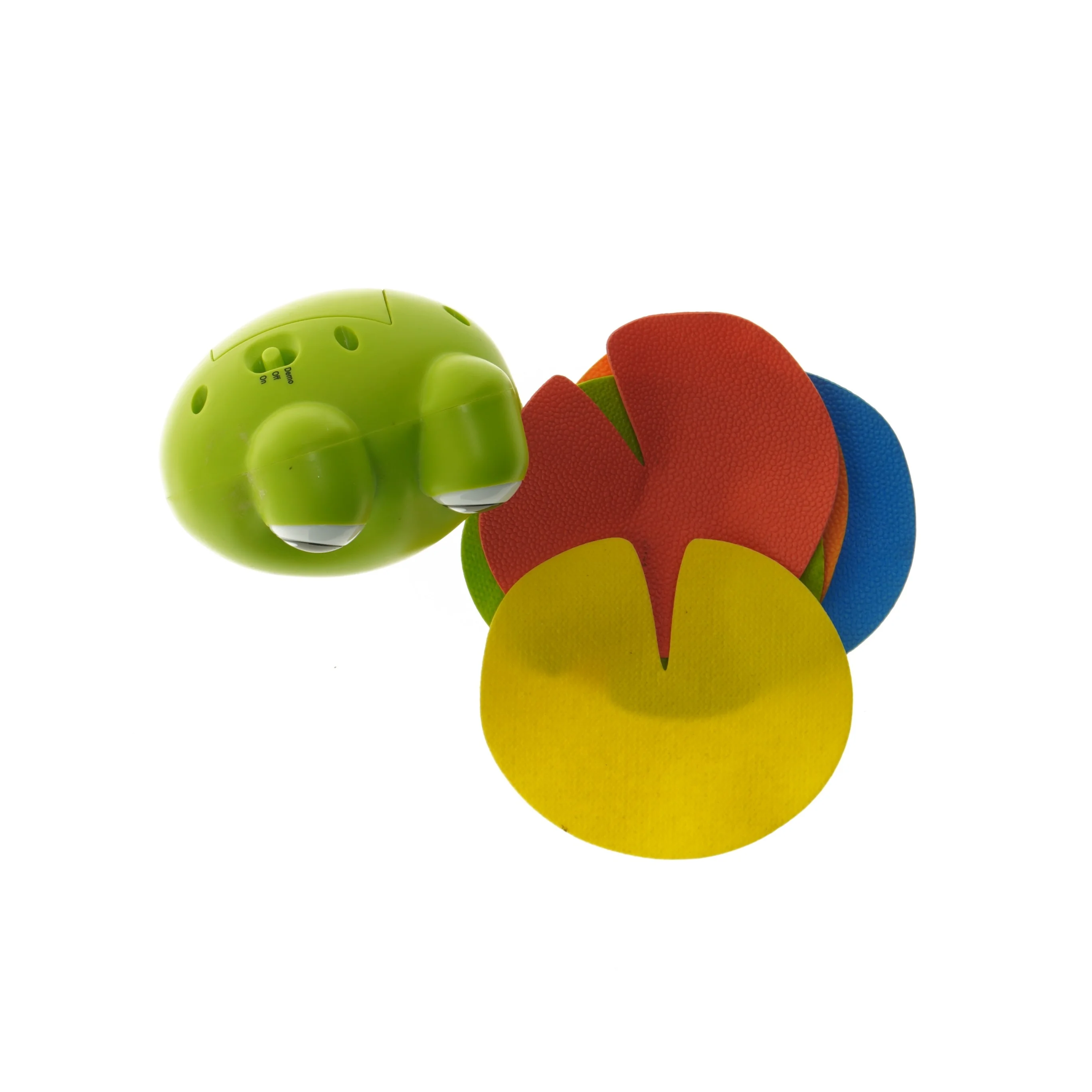 Frø legetøj med farverige blade (str. 13,5 cm)