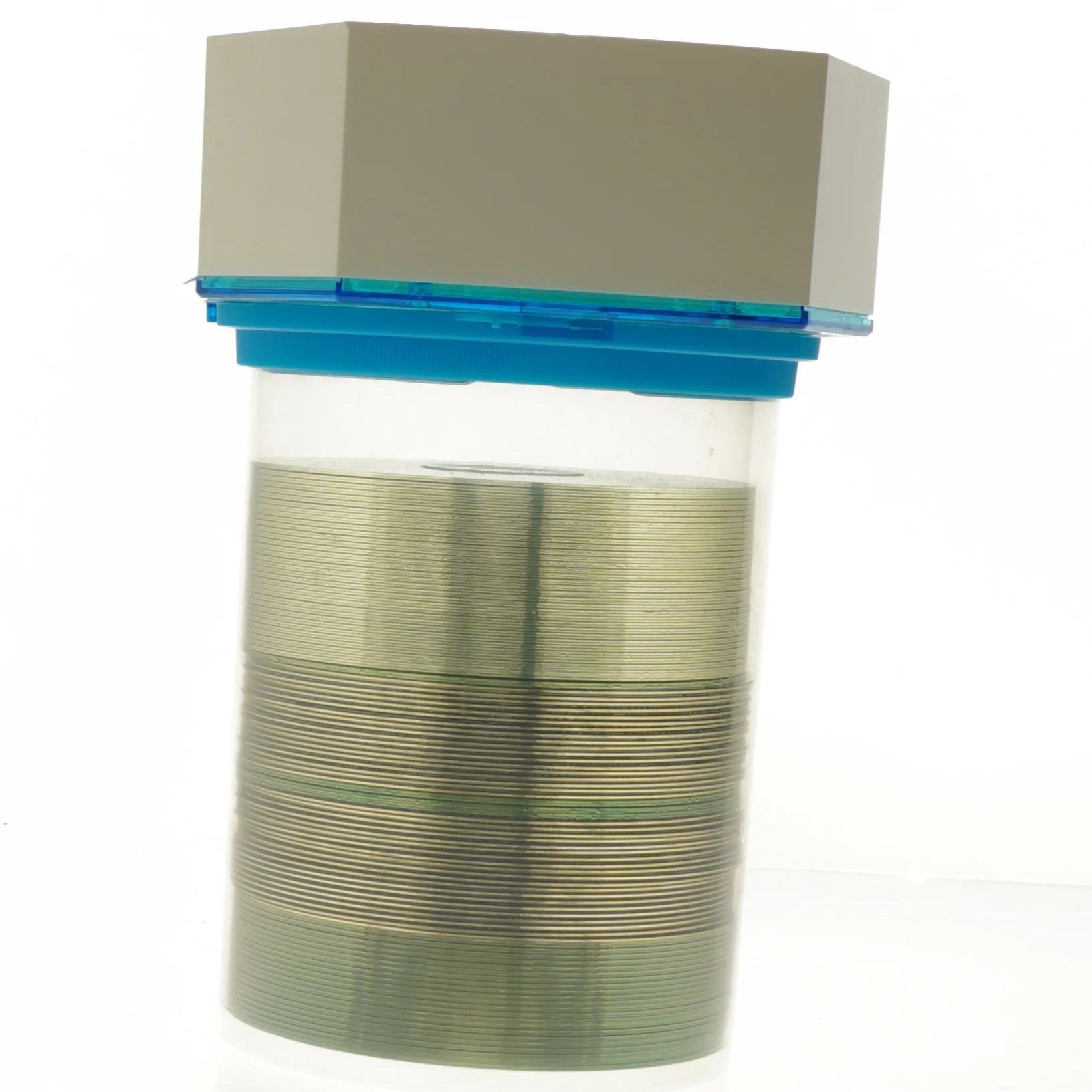 CD Medier i opbevaringsboks fra MediaRange (str. 23x20 cm) med knap til levering af 1 af gangen