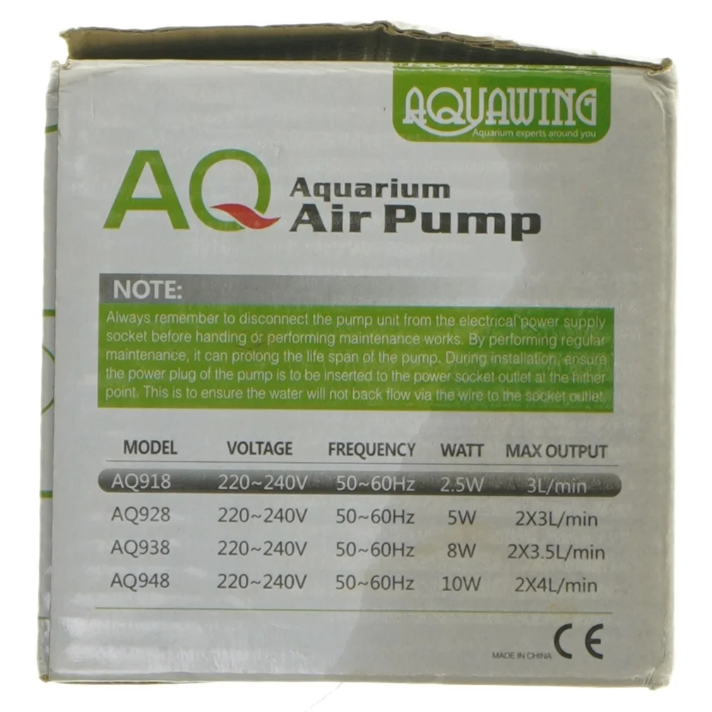 Aquarium luft pumpe fra Aquawing (str. 11x8,5 cm)