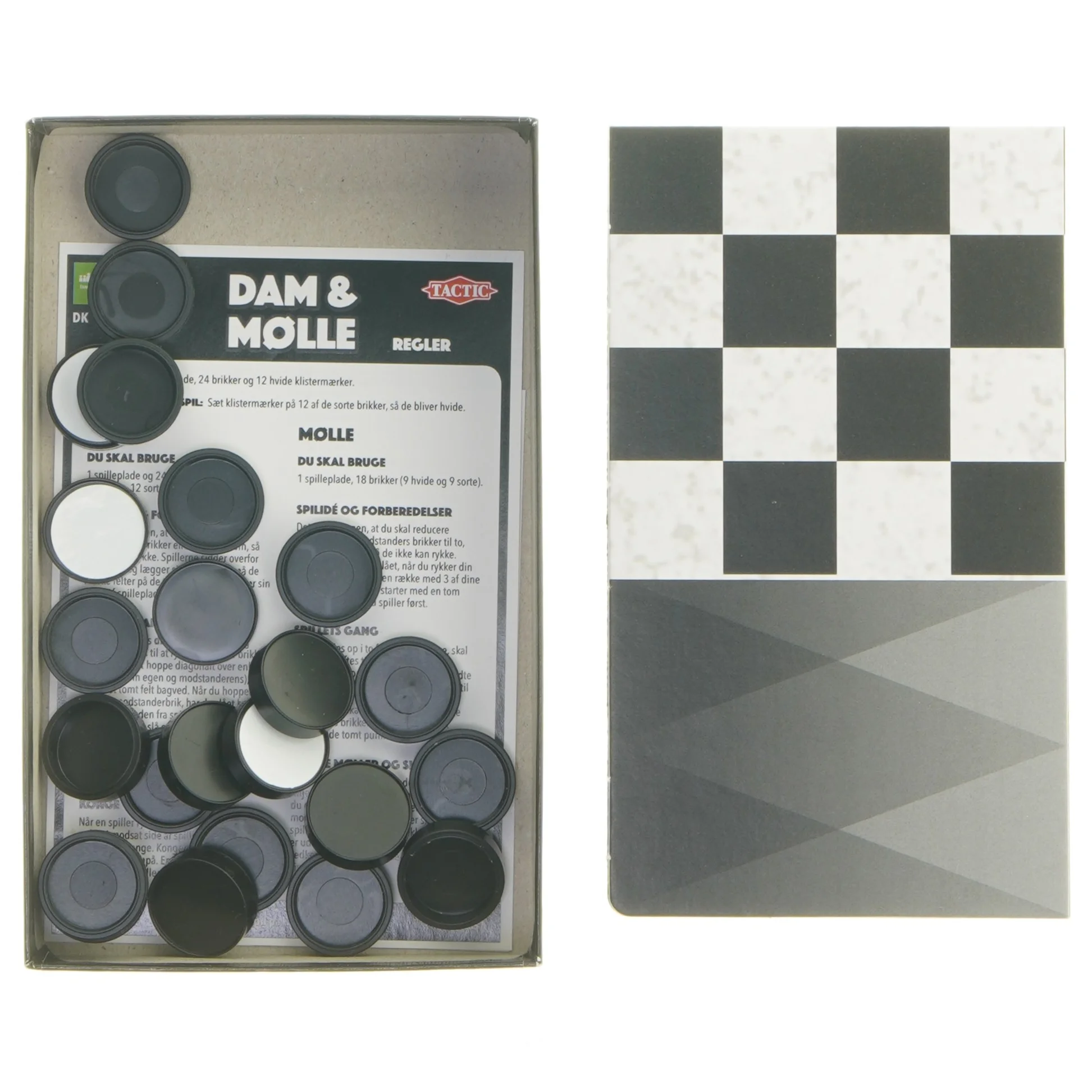 Dam & Mølle rejsespil fra Tactic (str. 18,5x11,5 cm)