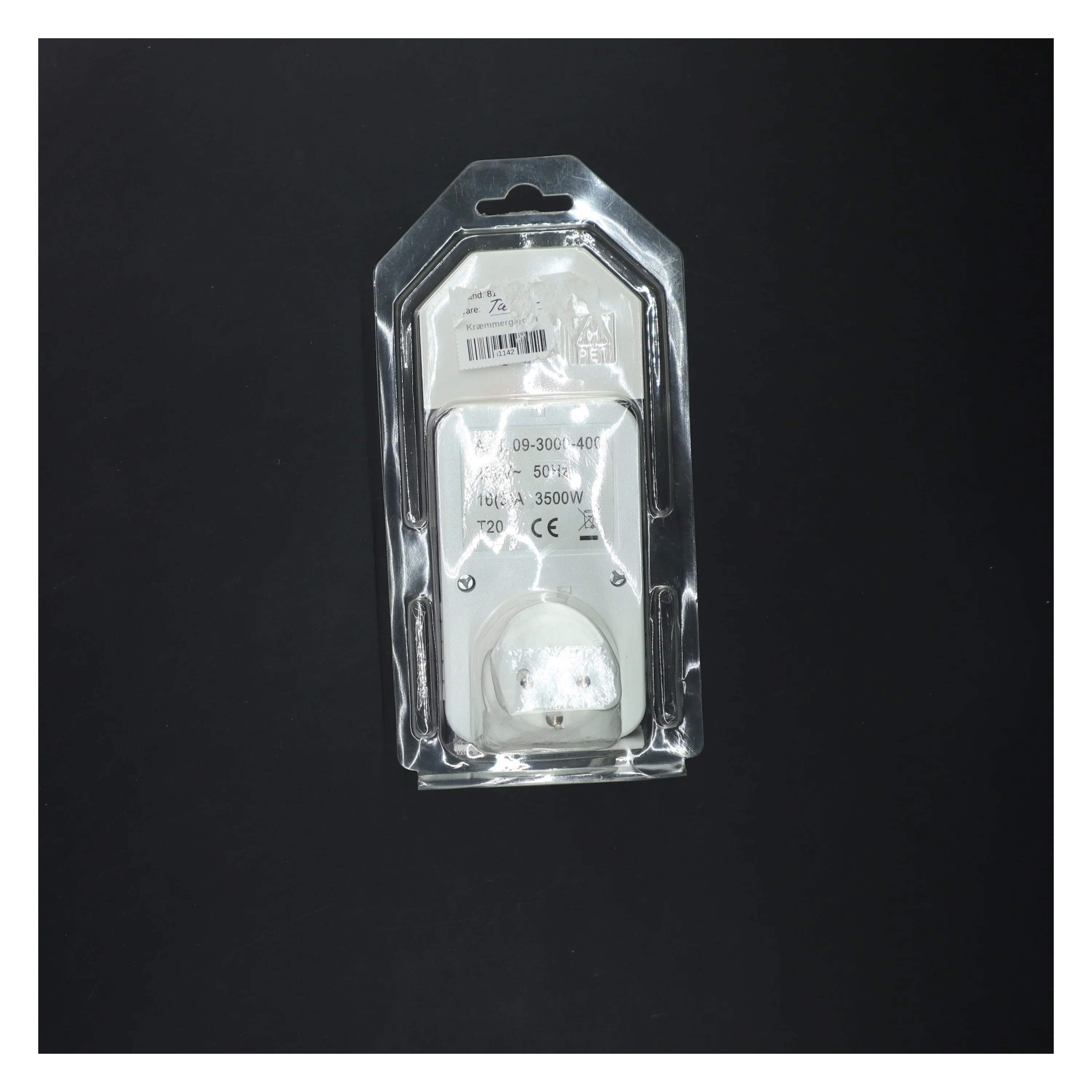 Elektronisk timer til stikkontakt fra Dong Energy (str. 12x7,5 cm)