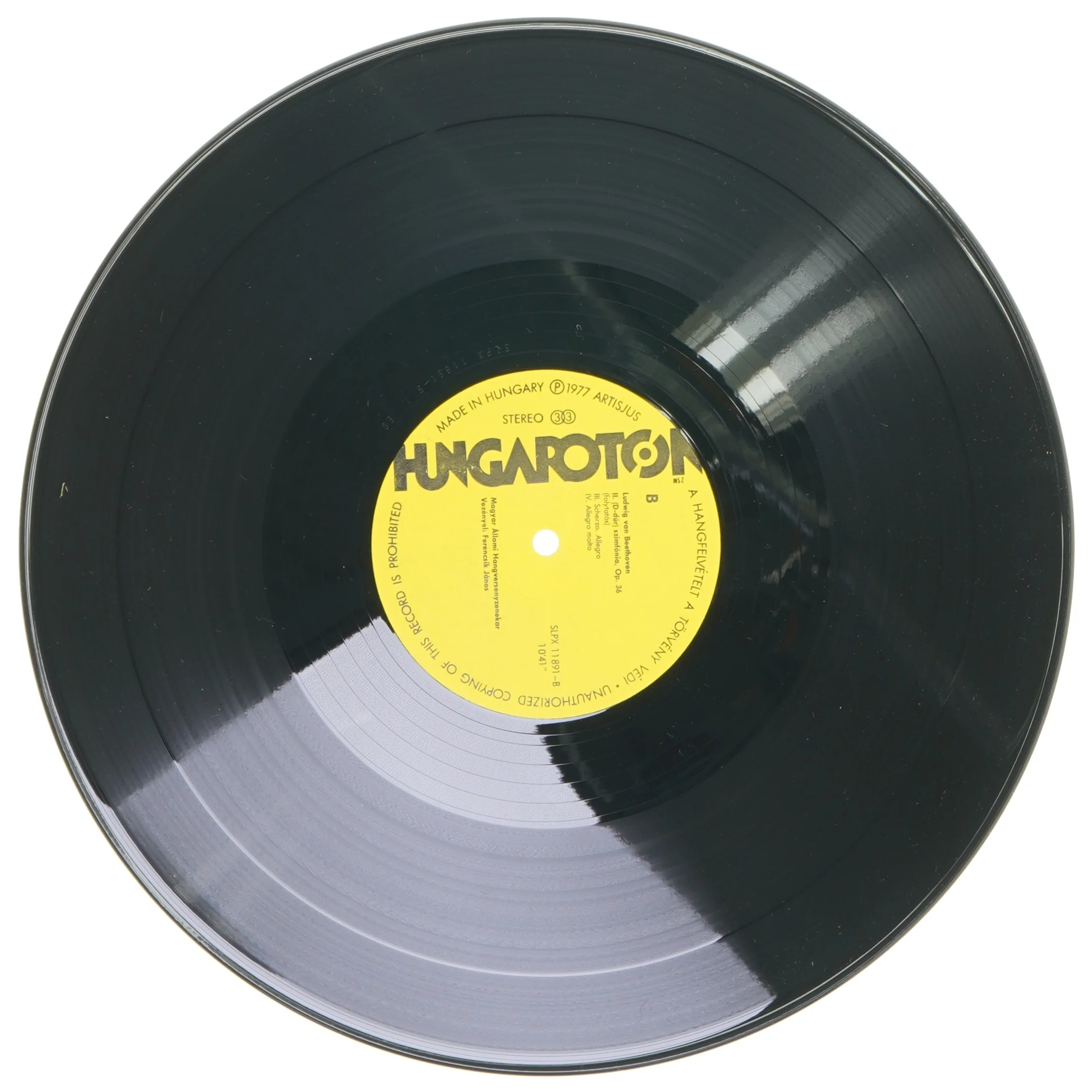 Ludwig van Beethoven Symphony No. 2 LP fra Hungaroton