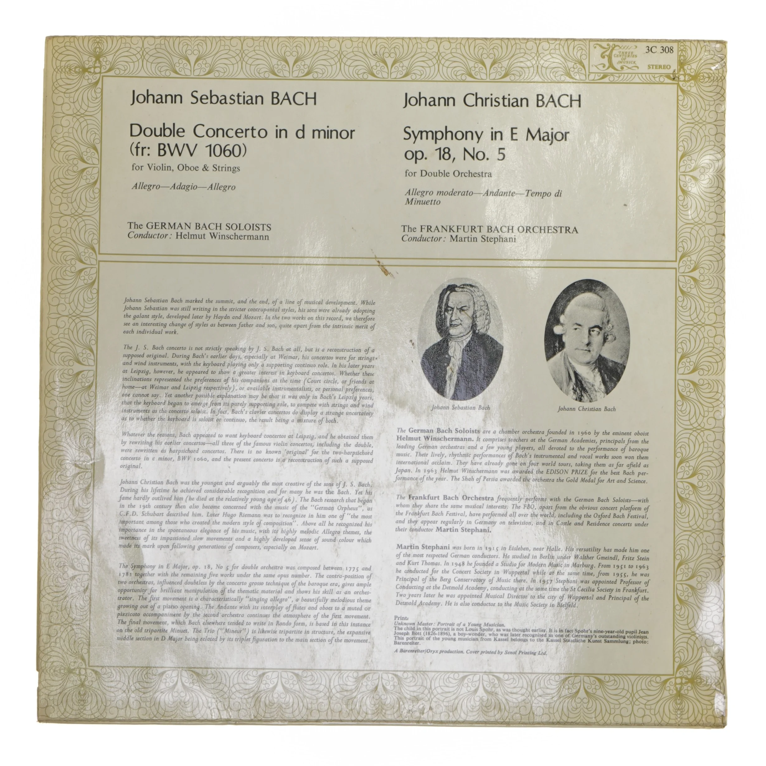 Bach dobbeltkoncert vinylplade
