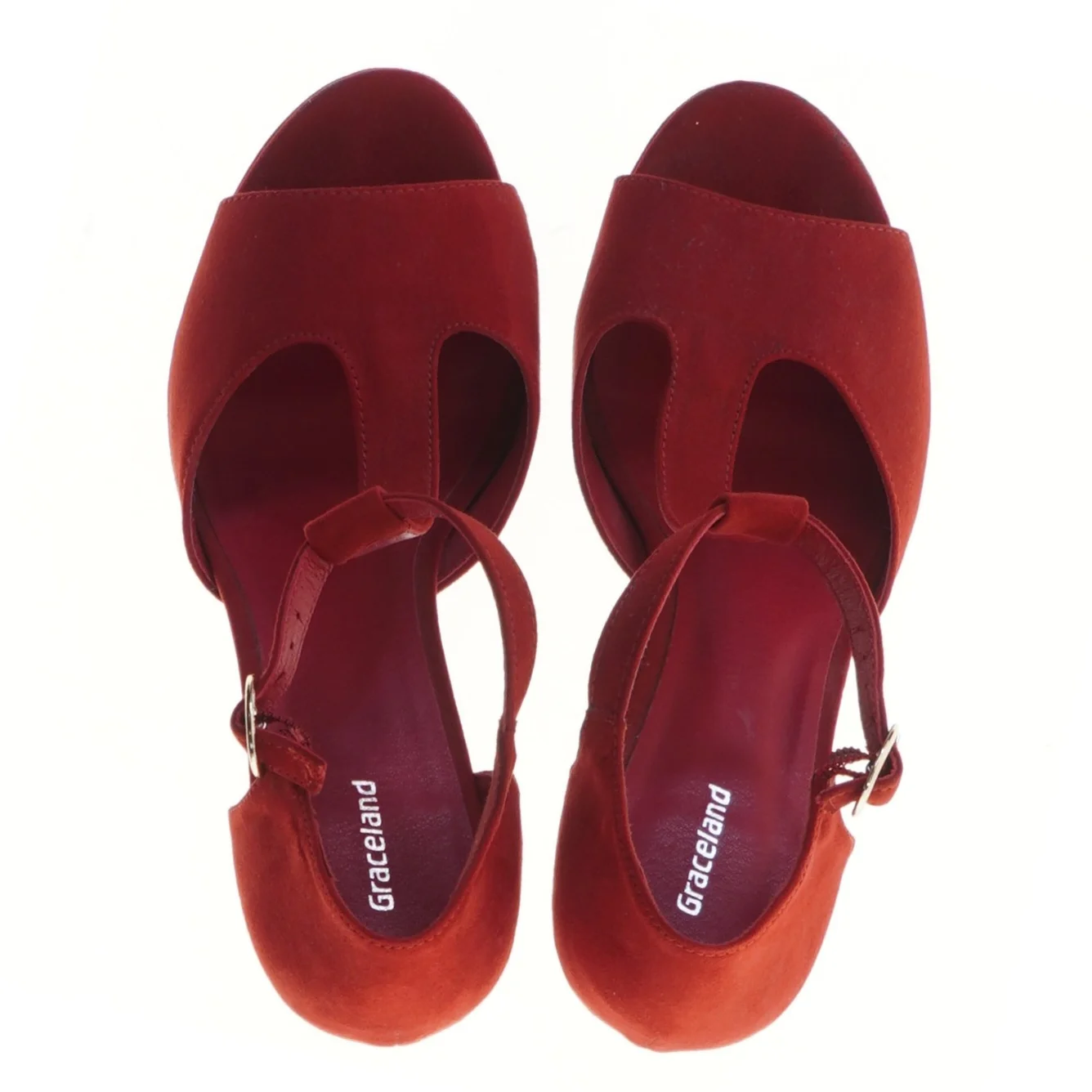 Røde højhælede sandaler fra Graceland (str. 41 )